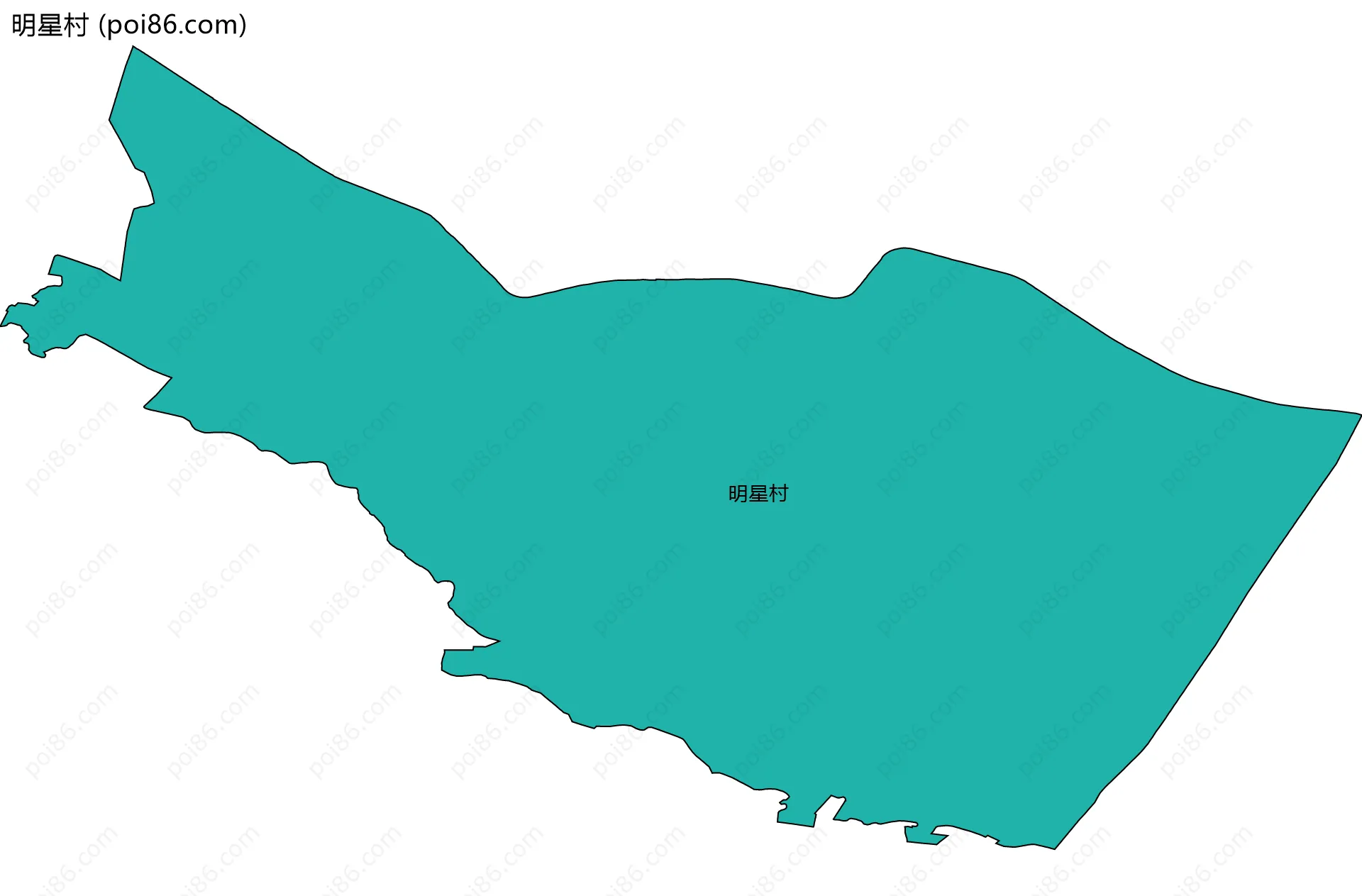 明星村边界地图