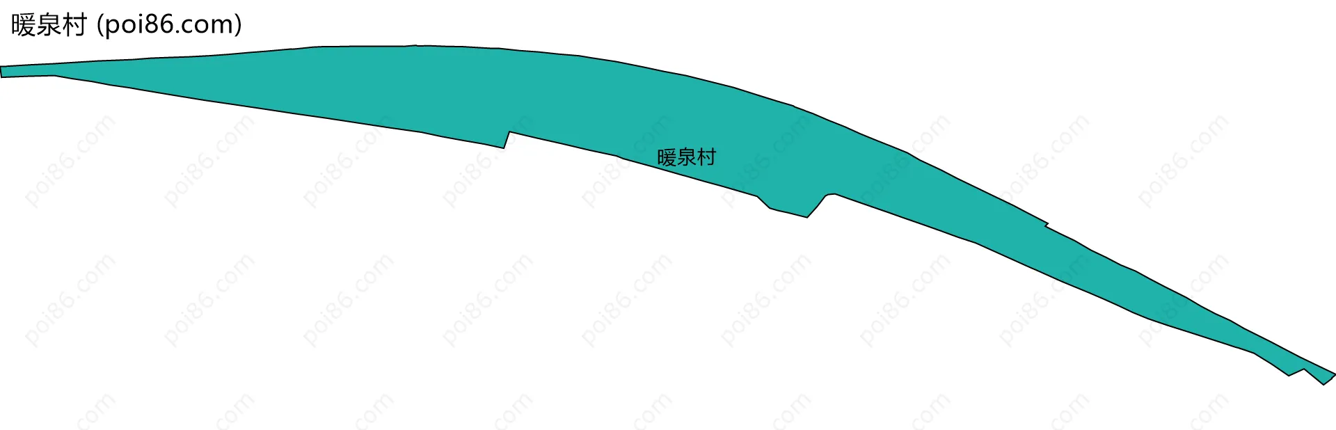 暖泉村边界地图