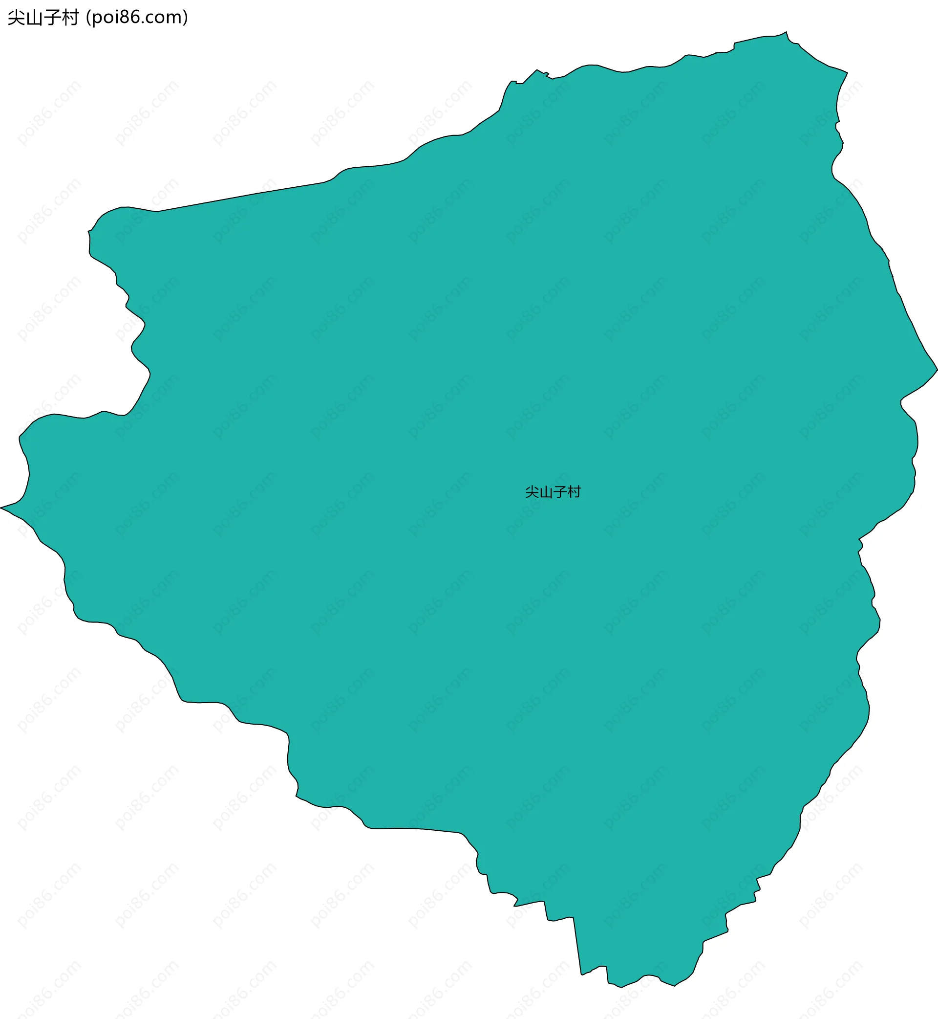 尖山子村边界地图