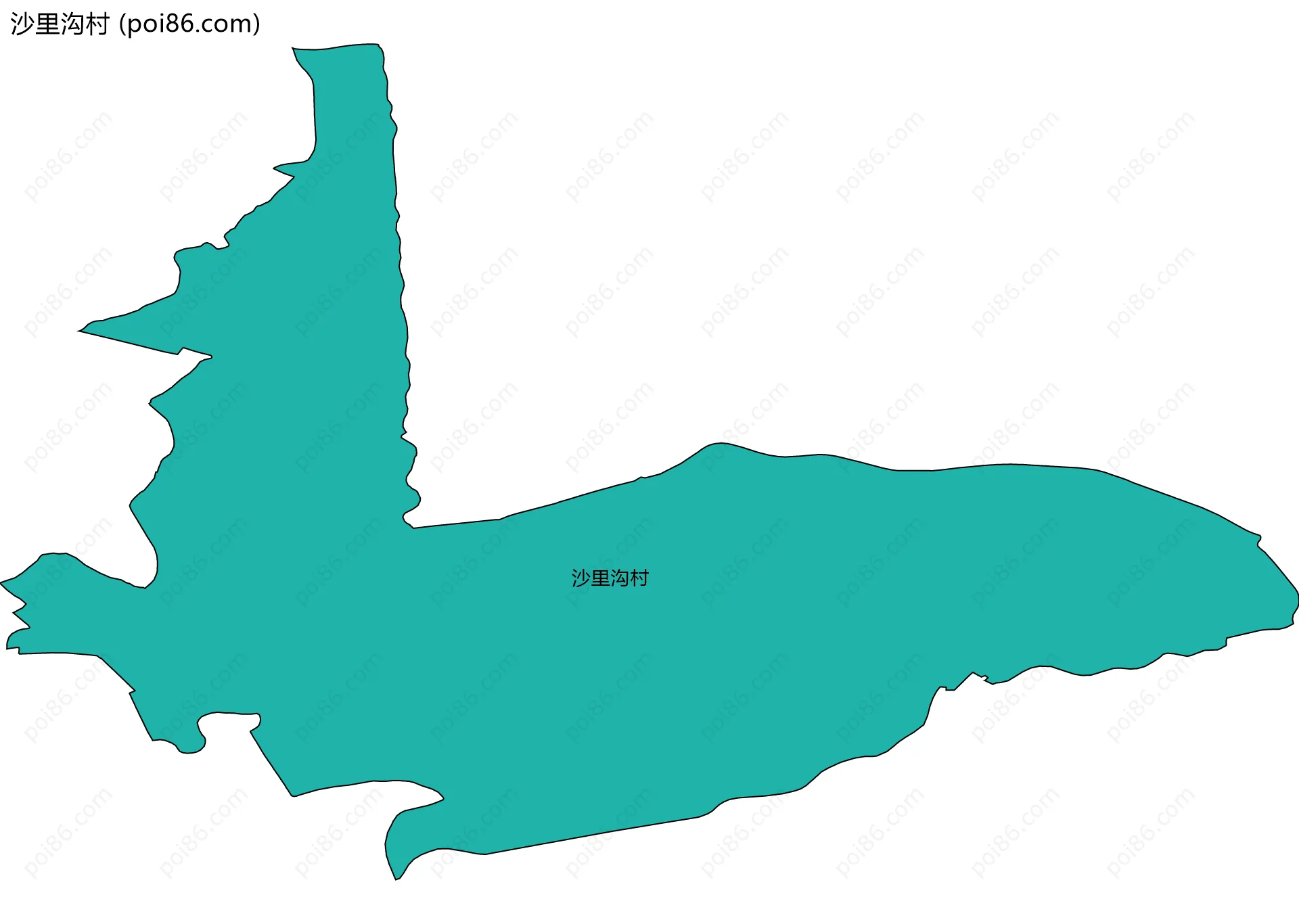 沙里沟村边界地图