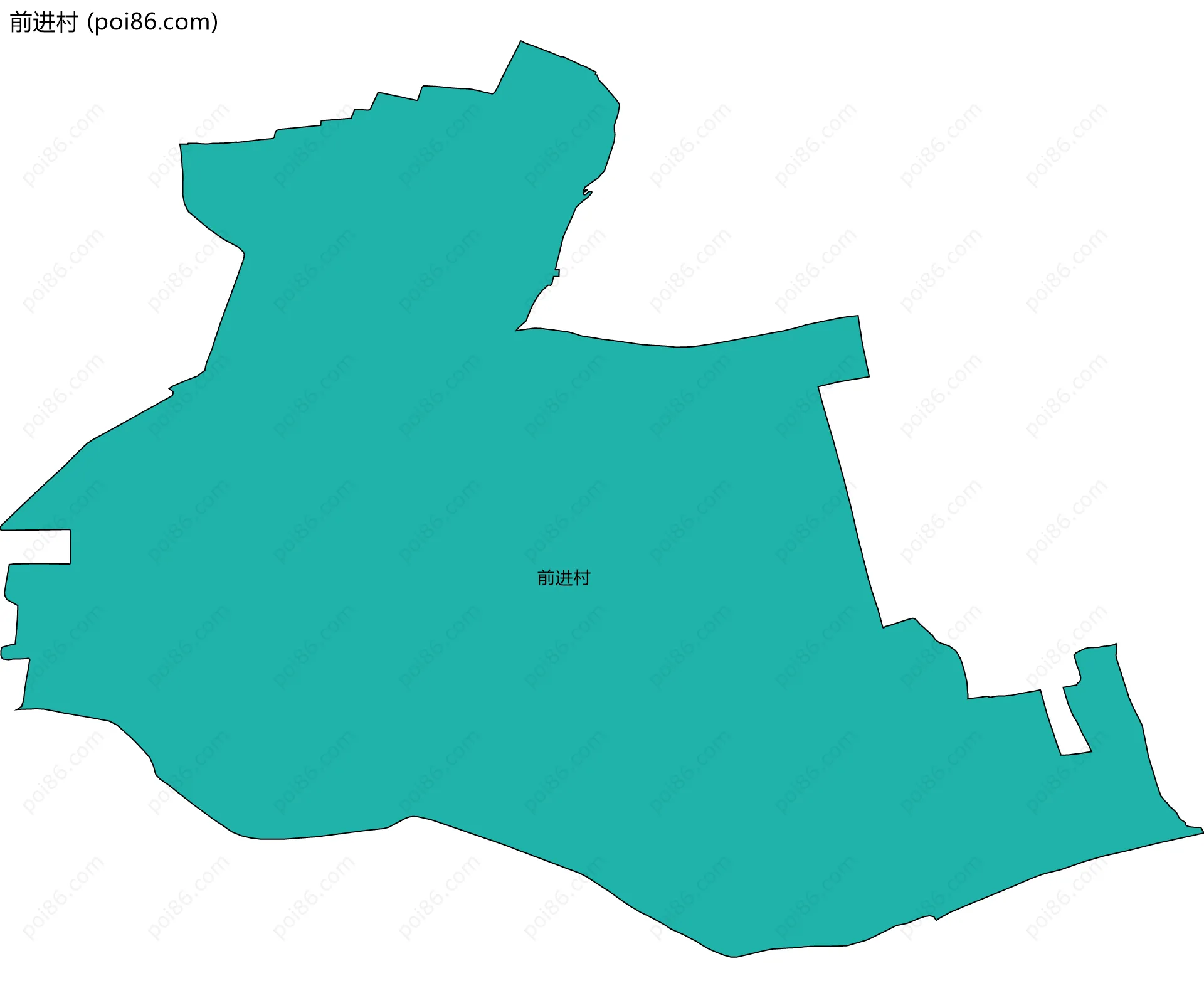 前进村边界地图