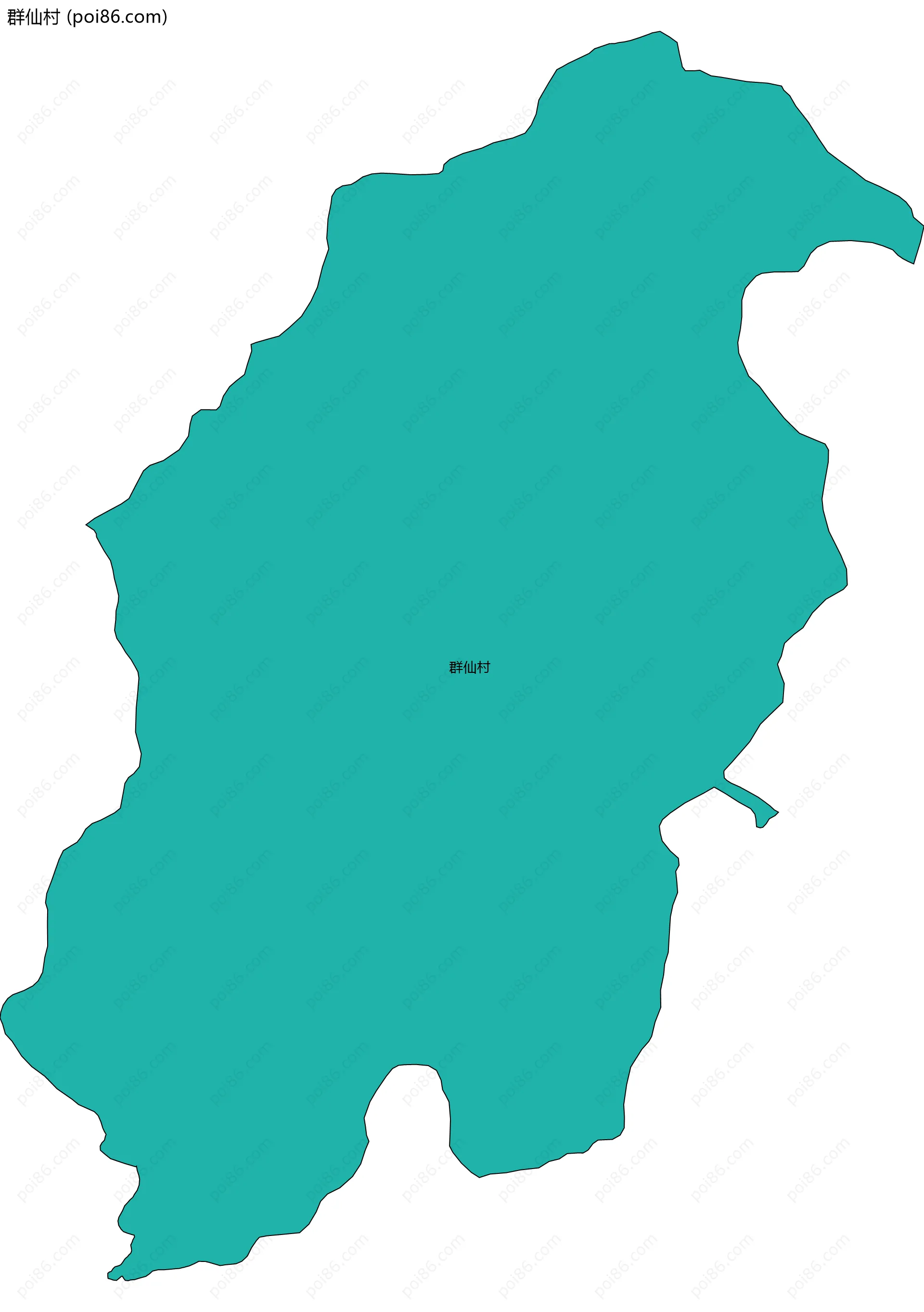 群仙村边界地图