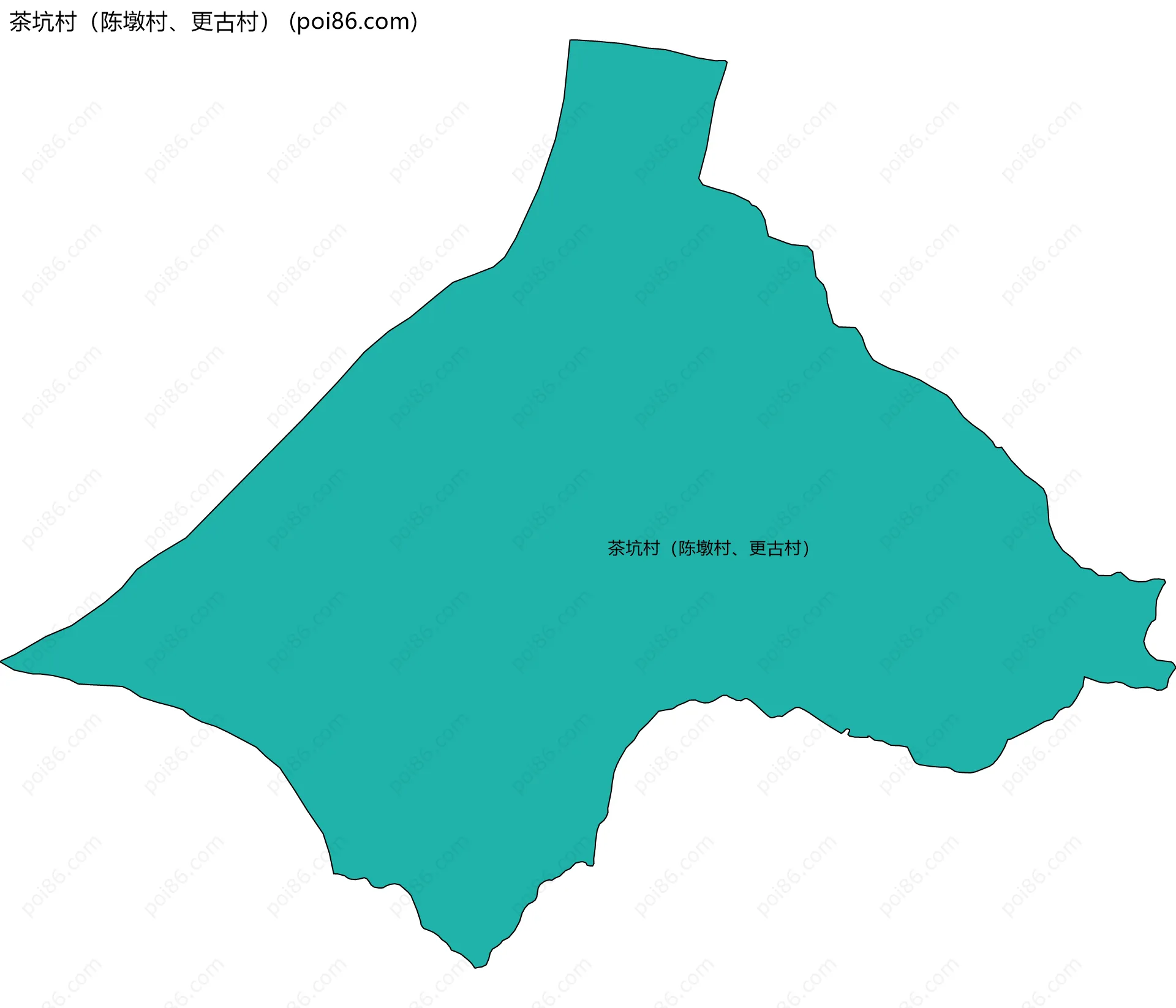茶坑村（陈墩村、更古村）边界地图