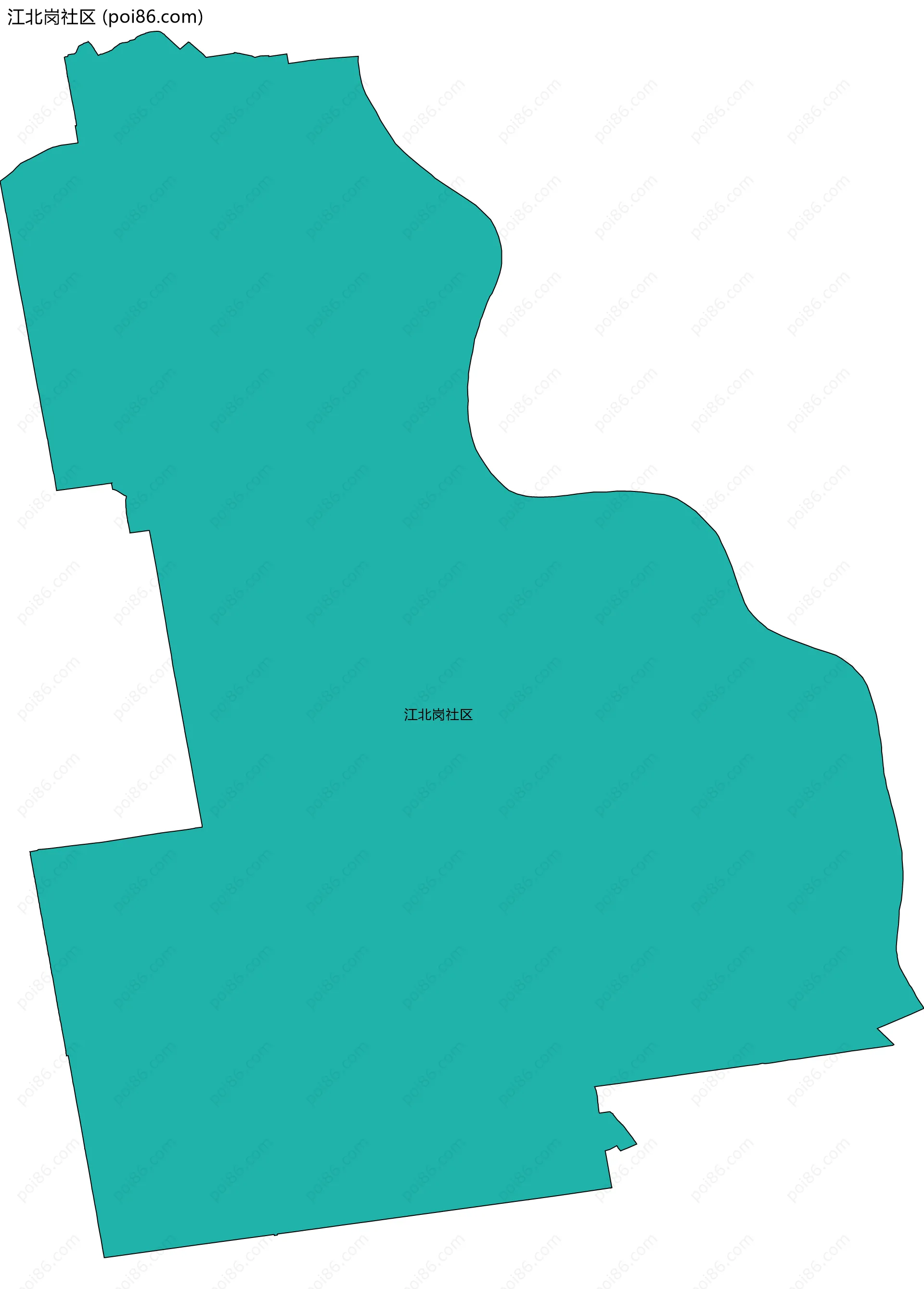 江北岗社区边界地图