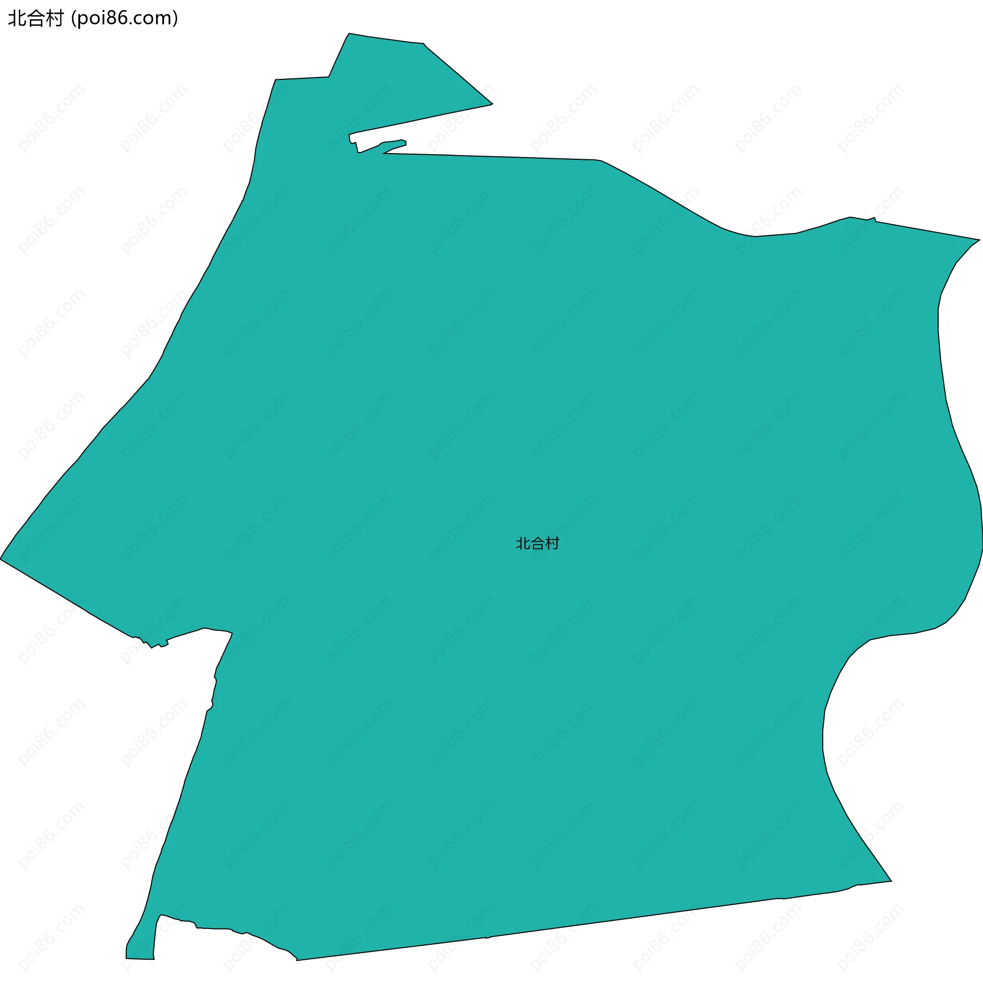 北合村边界地图