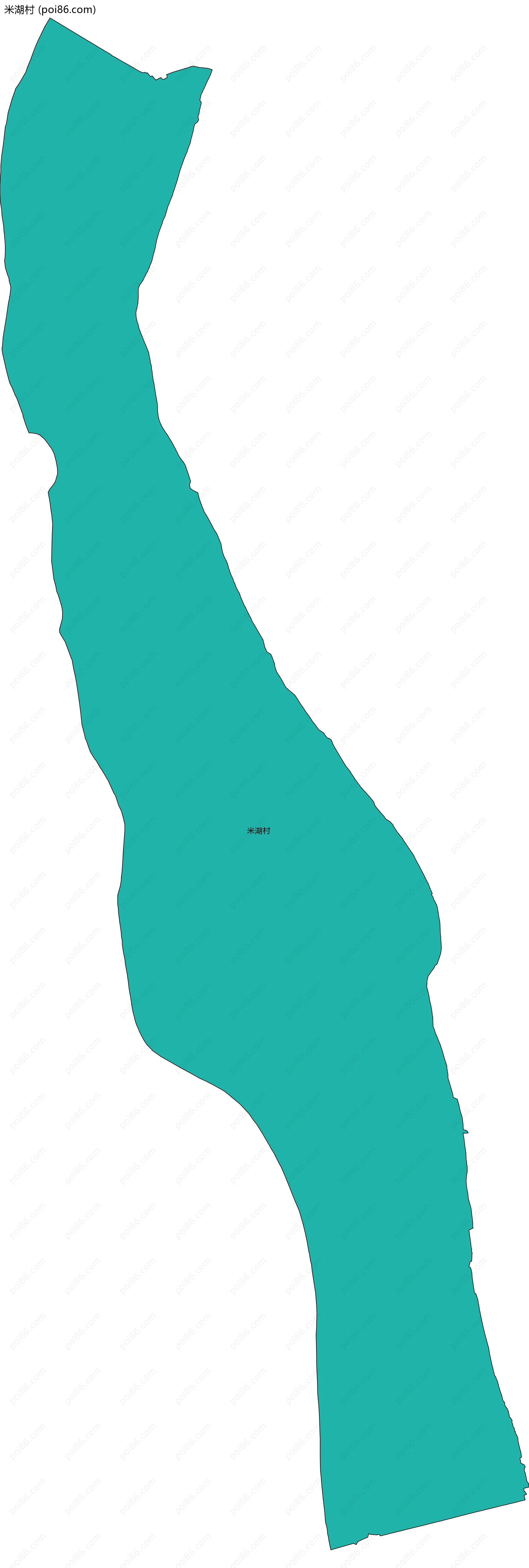 米湖村边界地图