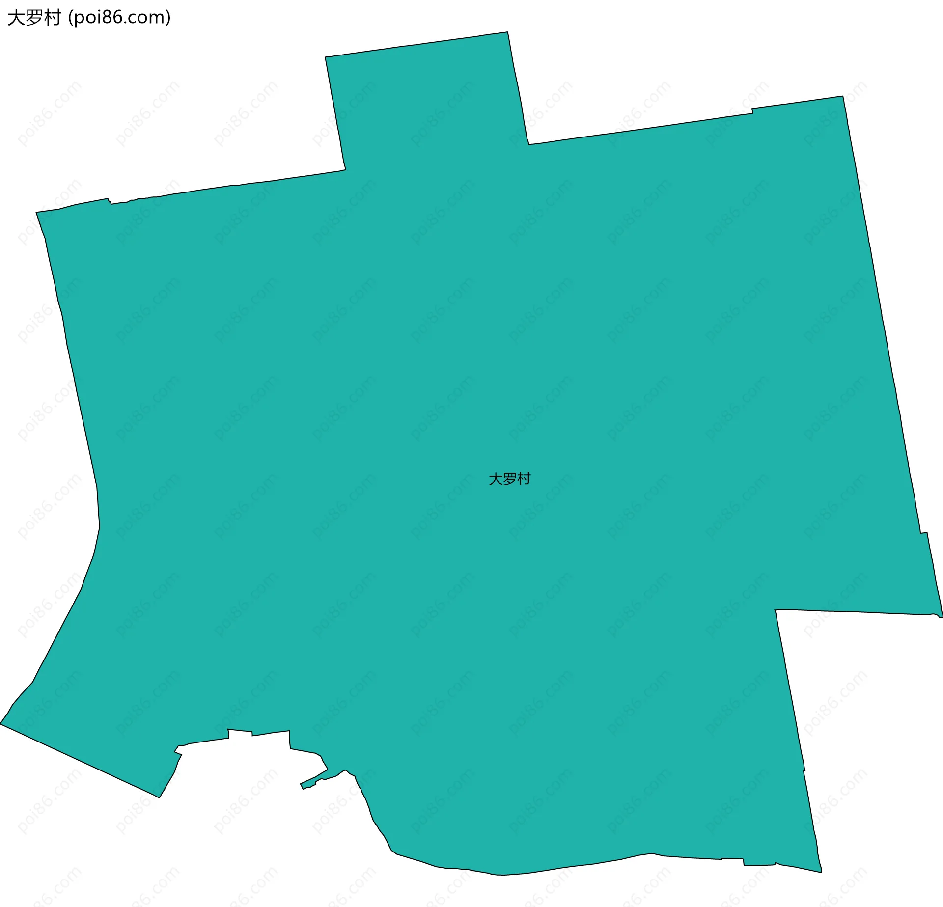 大罗村边界地图