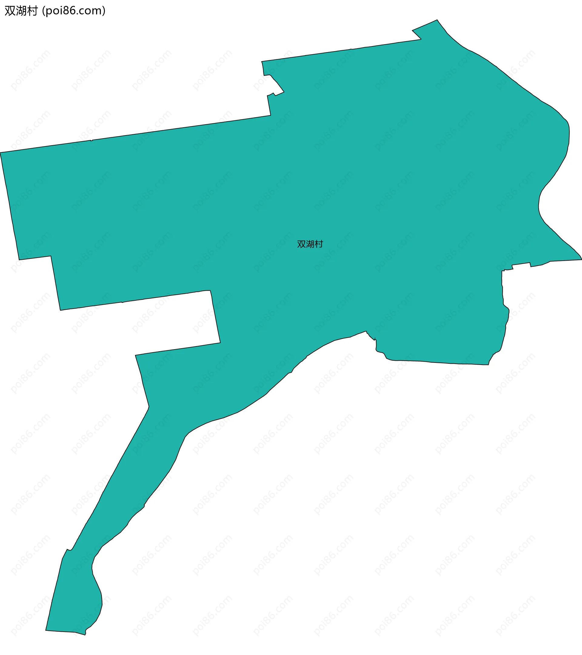 双湖村边界地图