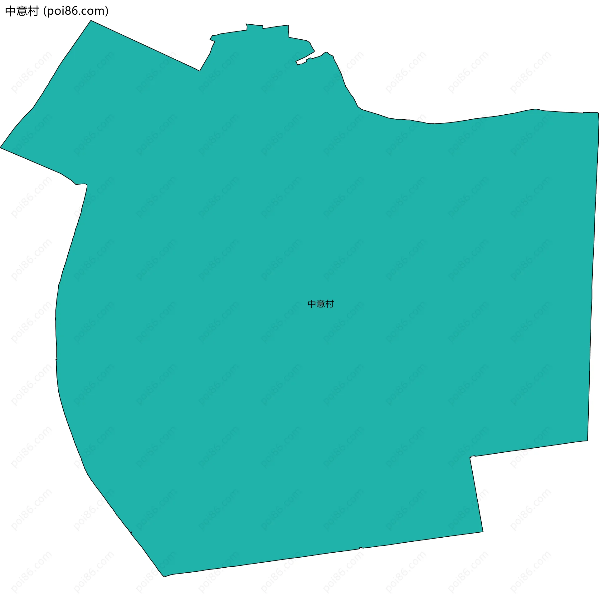 中意村边界地图