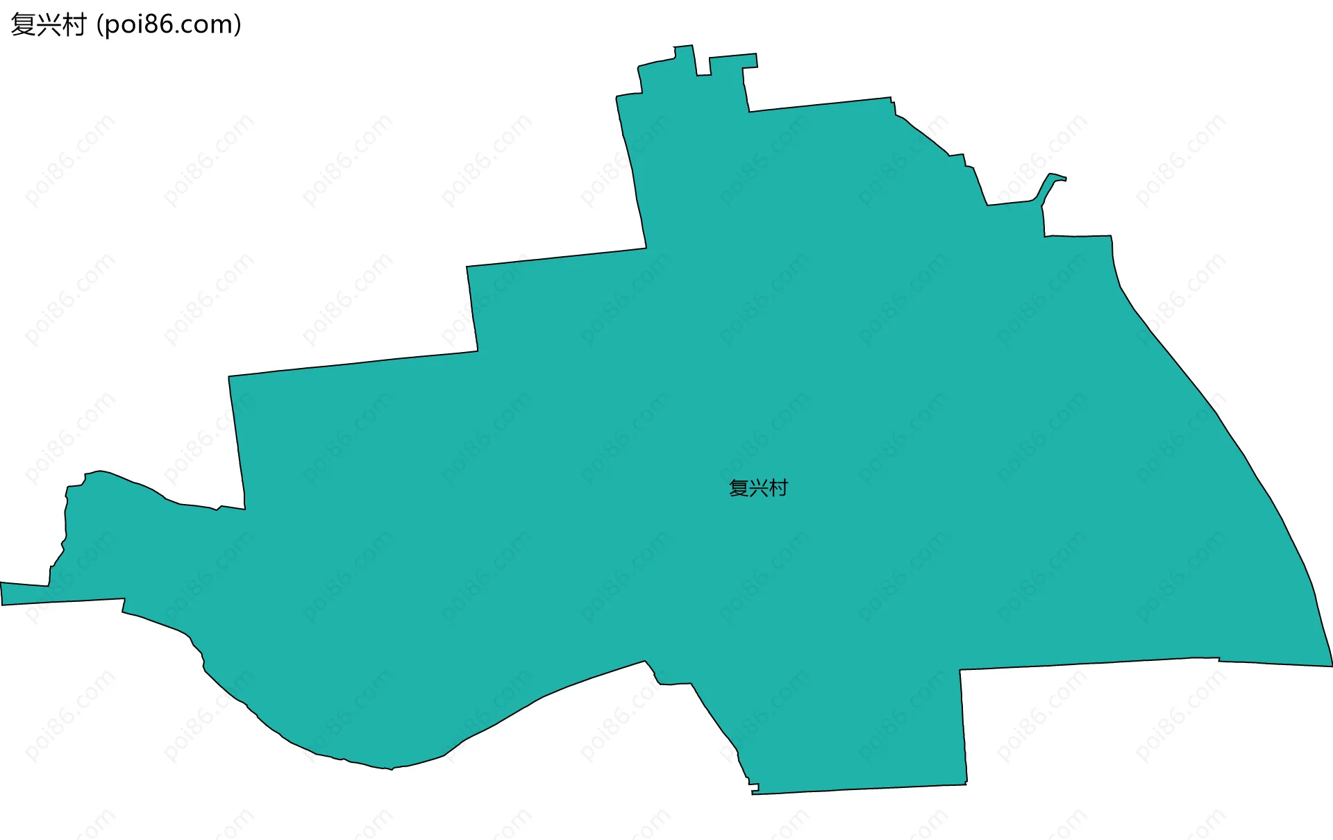 复兴村边界地图