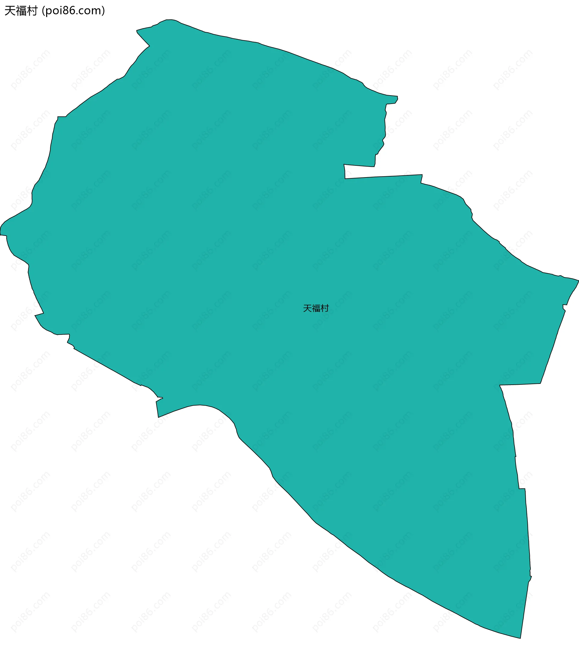 天福村边界地图