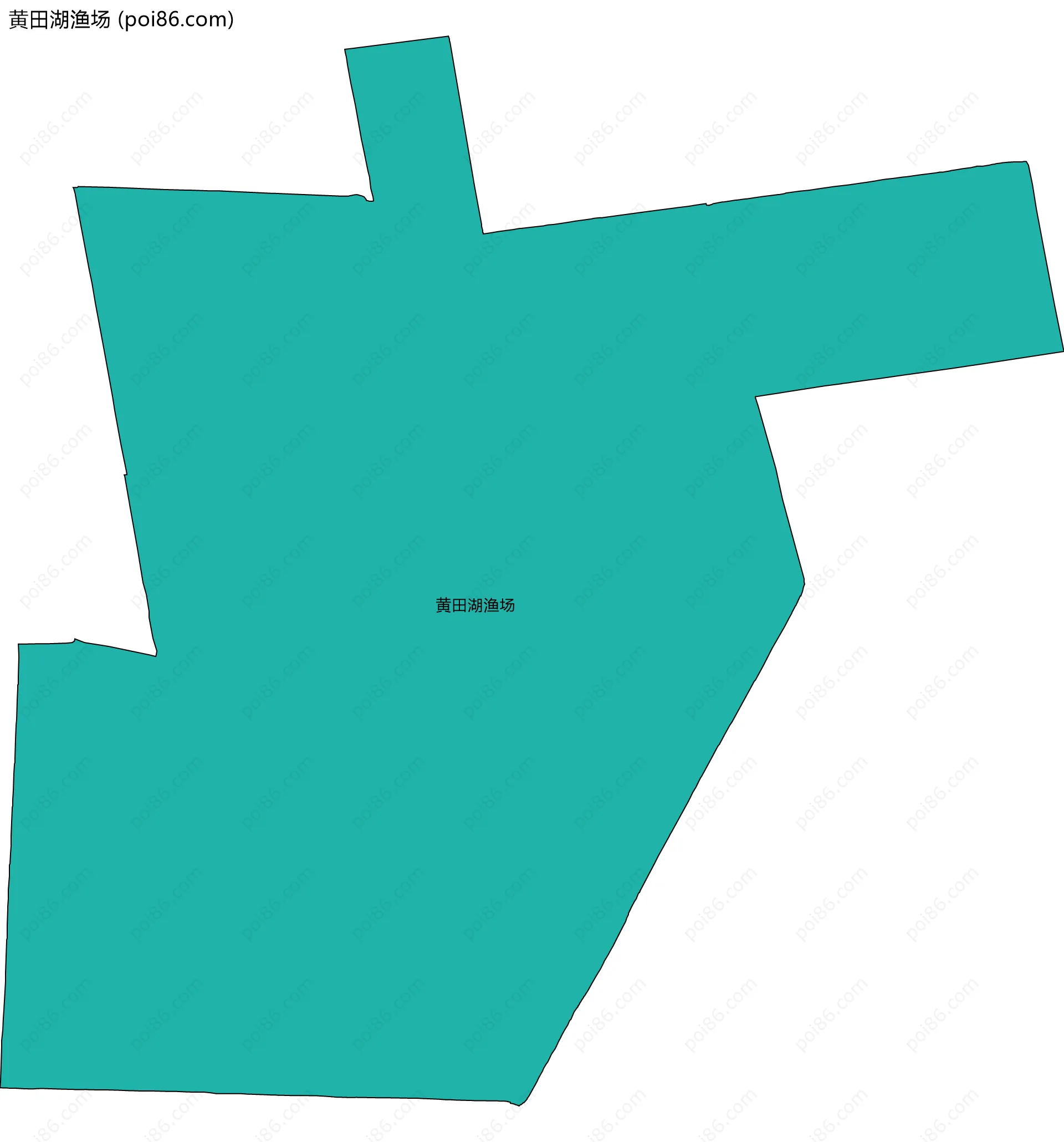黄田湖渔场边界地图