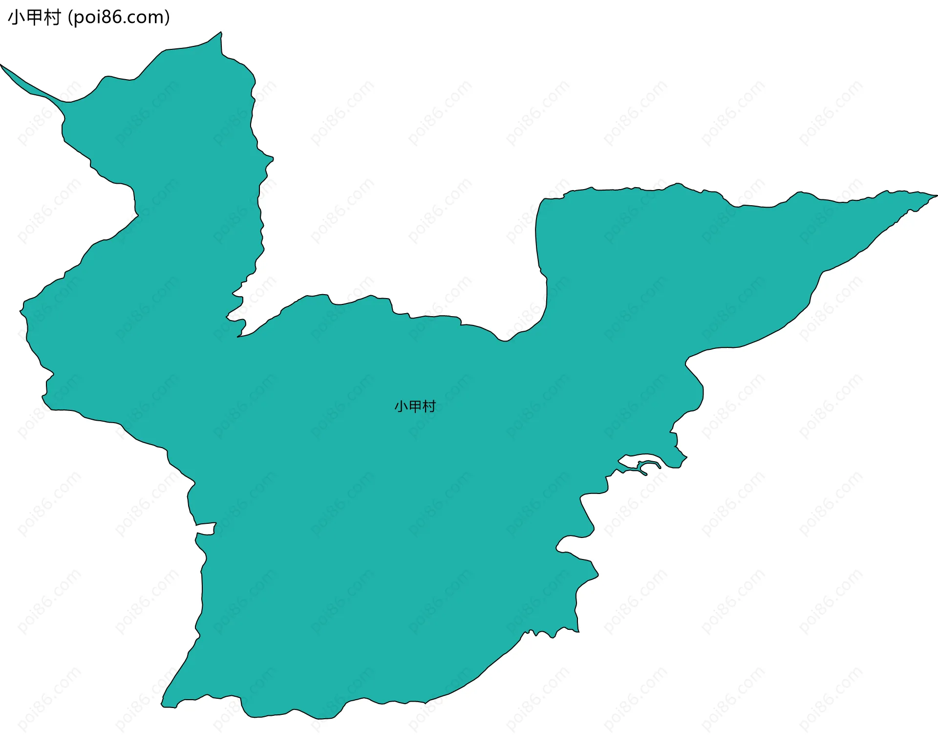 小甲村边界地图