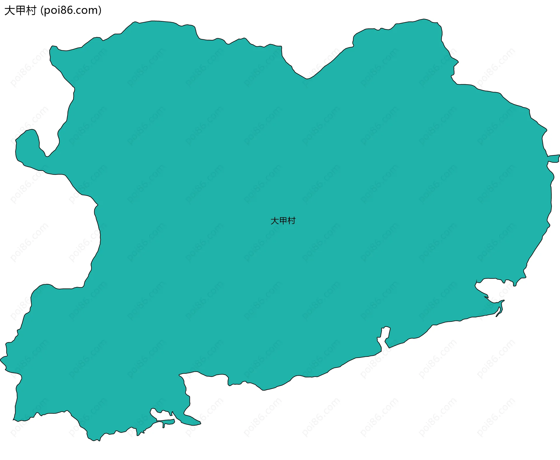 大甲村边界地图