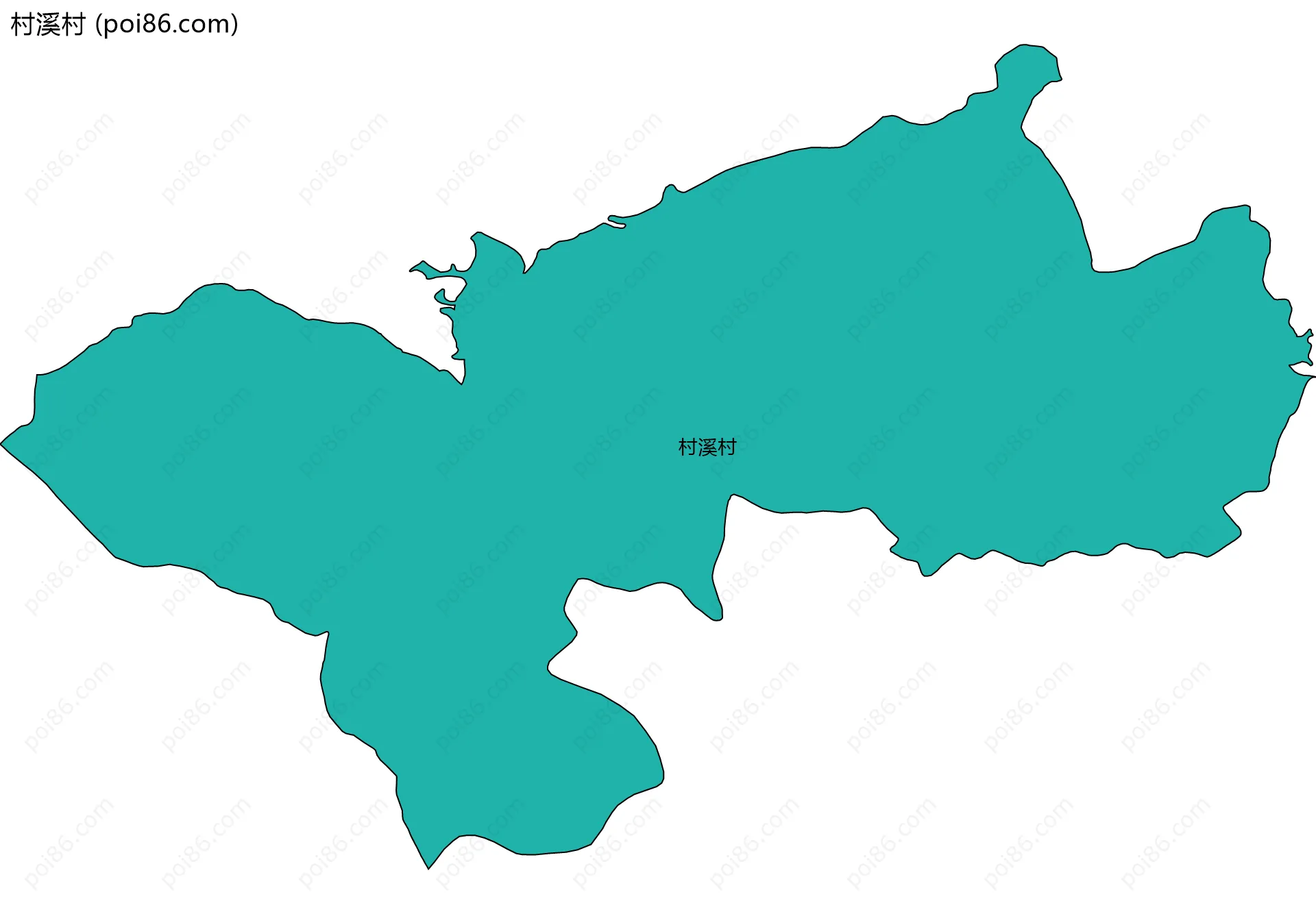 村溪村边界地图