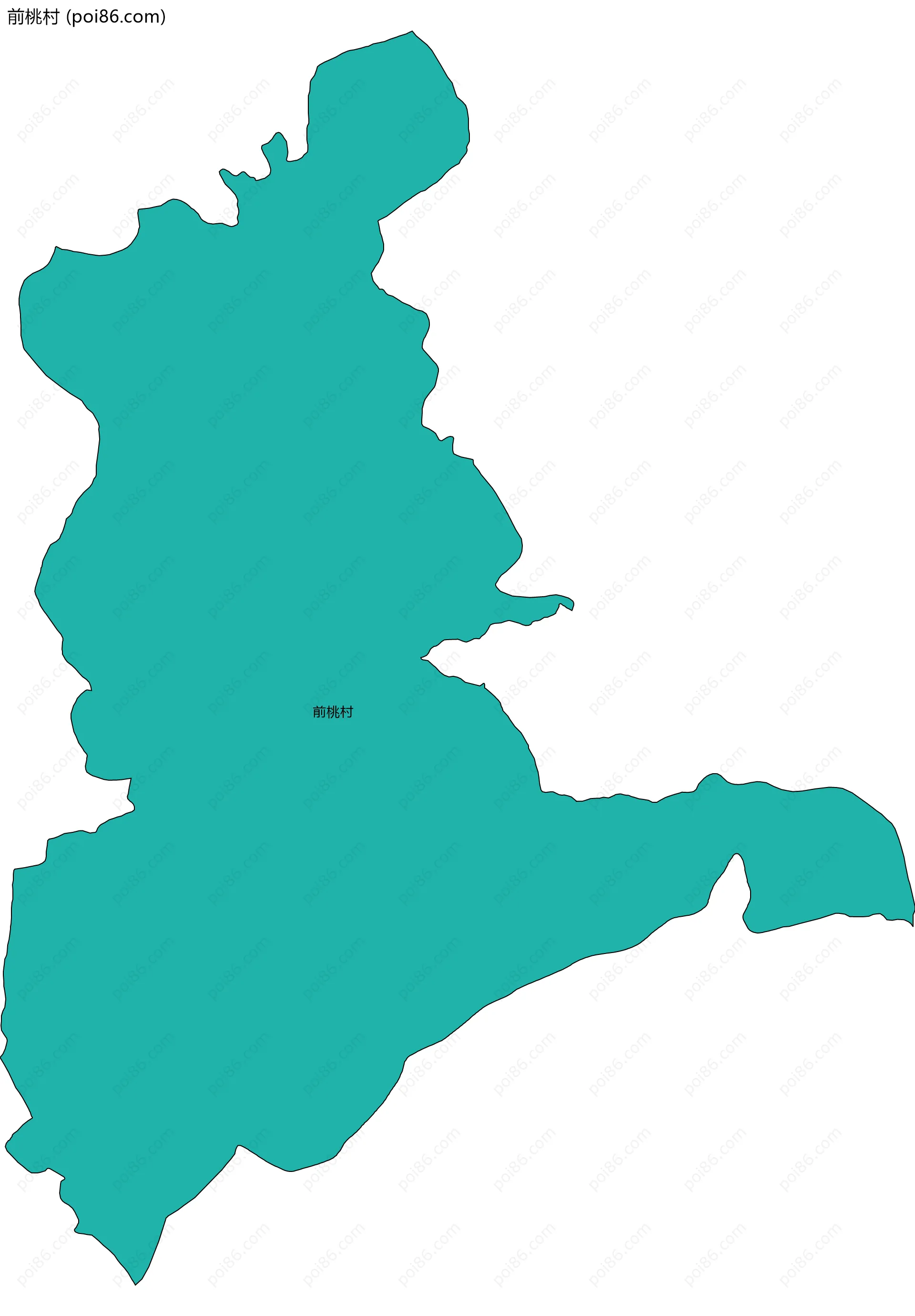 前桃村边界地图