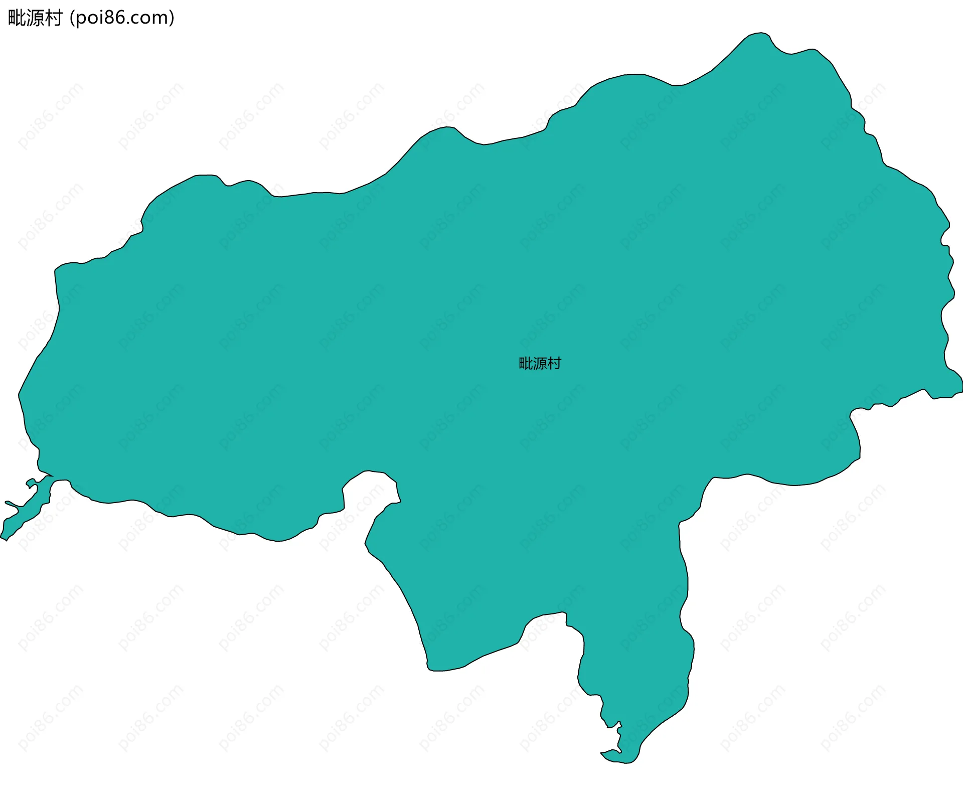 毗源村边界地图