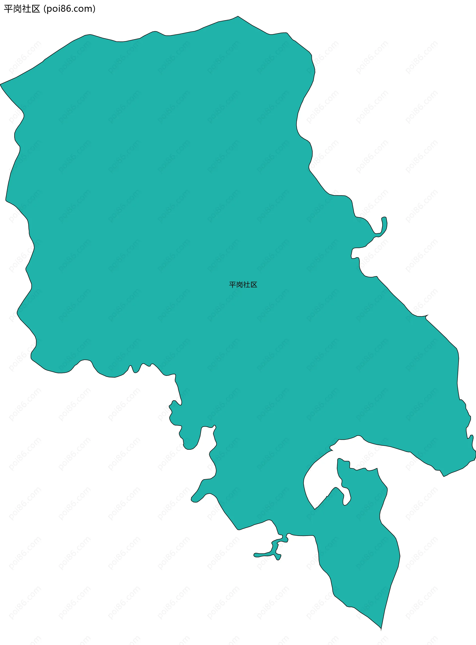 平岗社区边界地图