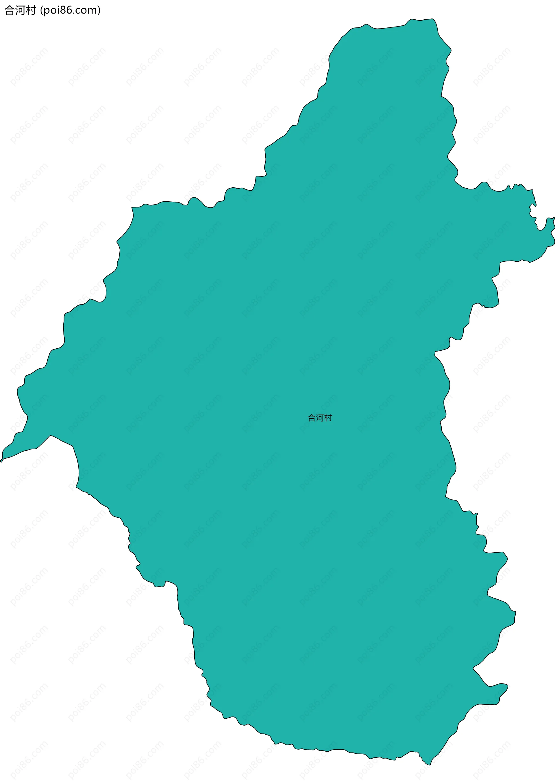 合河村边界地图