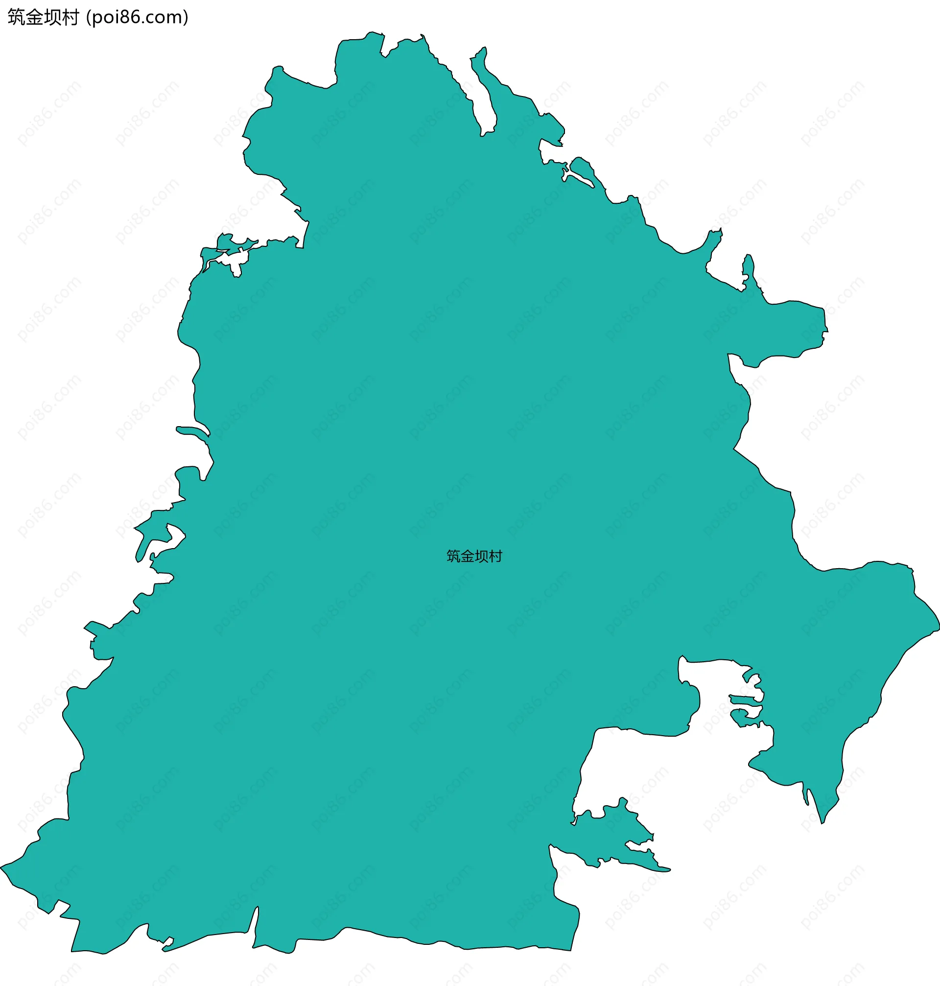 筑金坝村边界地图