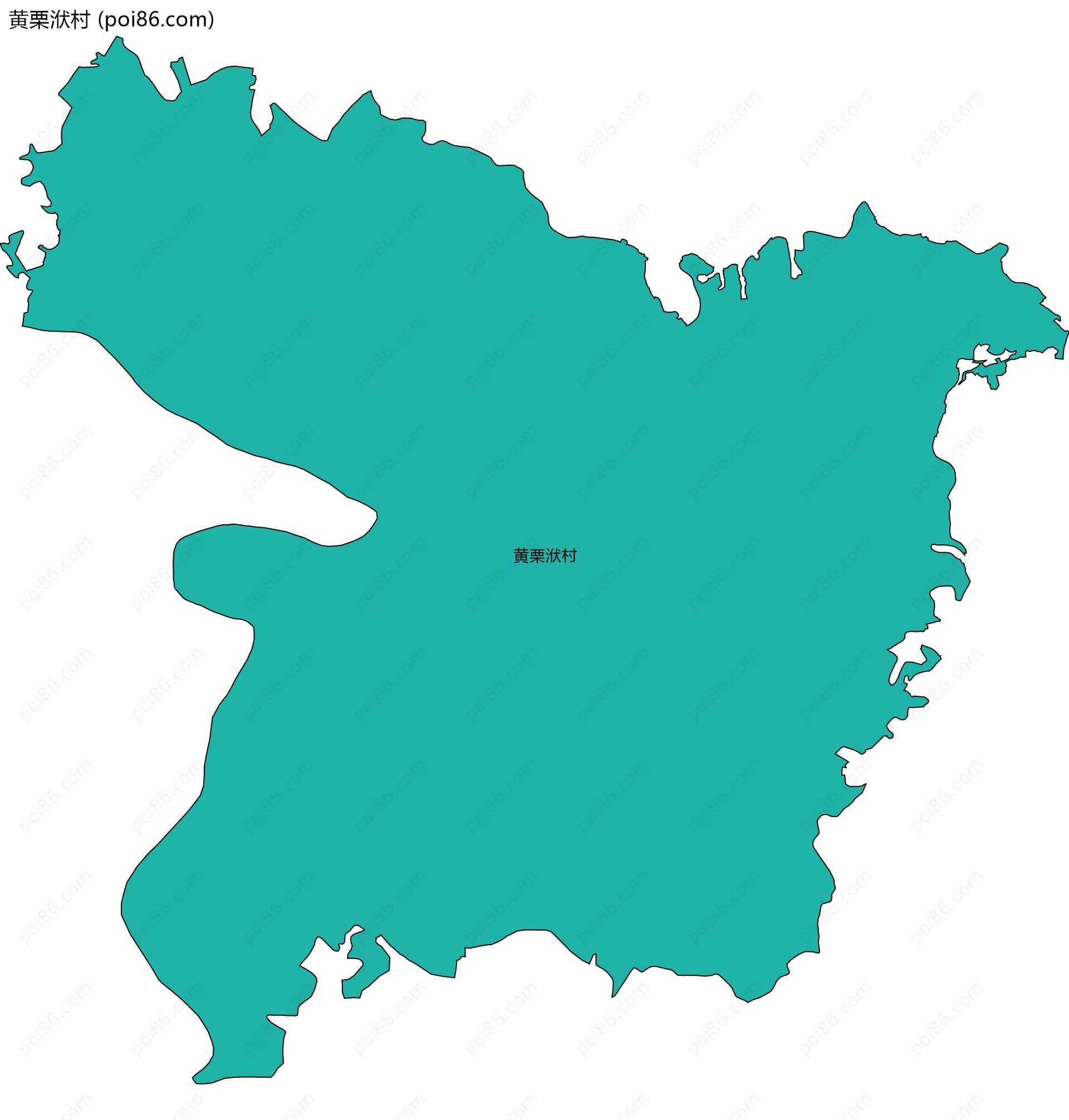 黄栗洑村边界地图