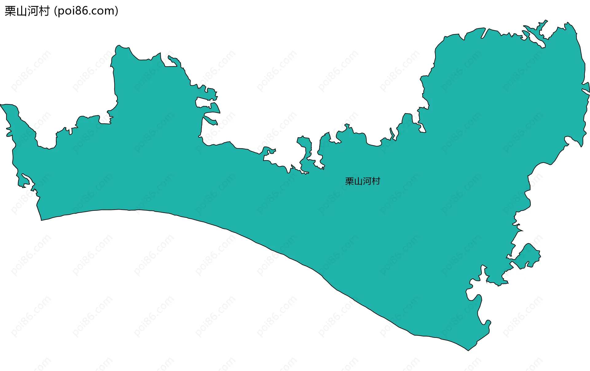 栗山河村边界地图