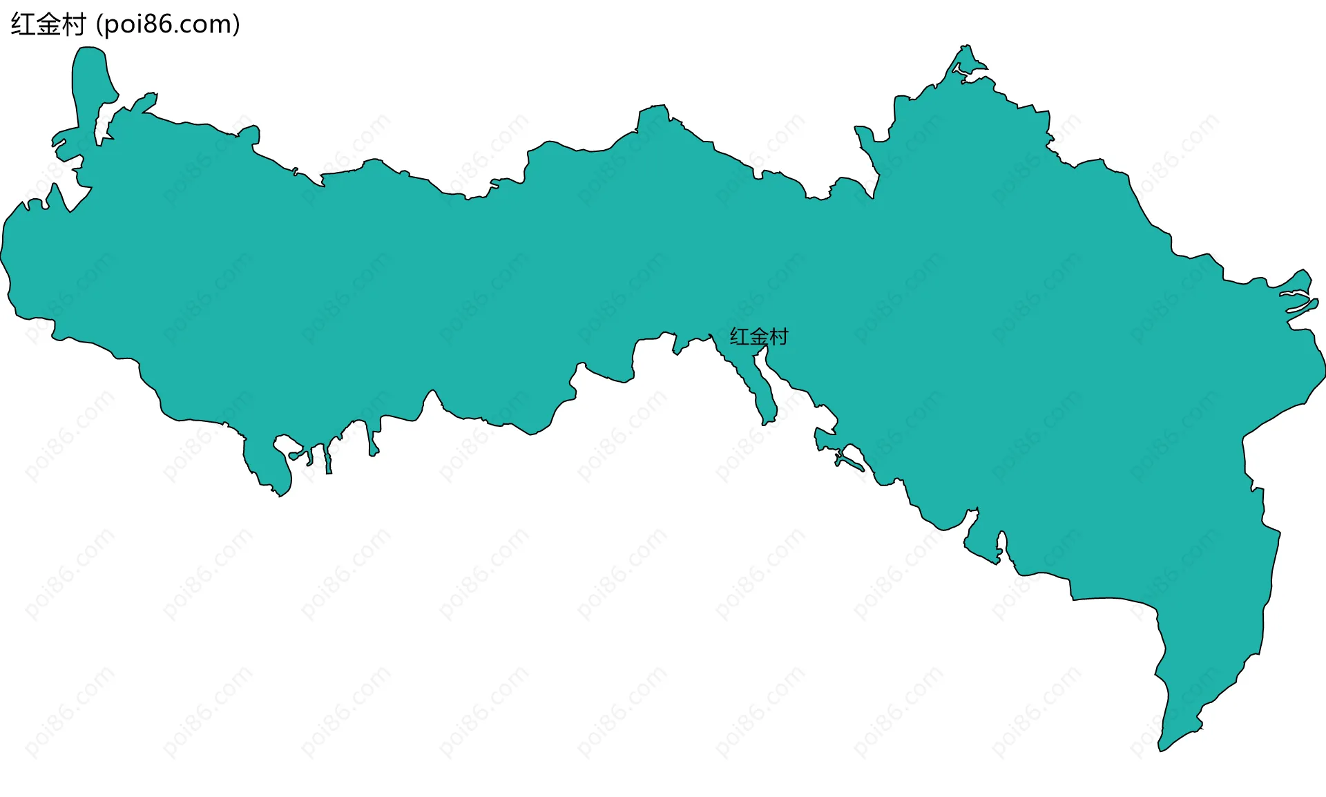 红金村边界地图