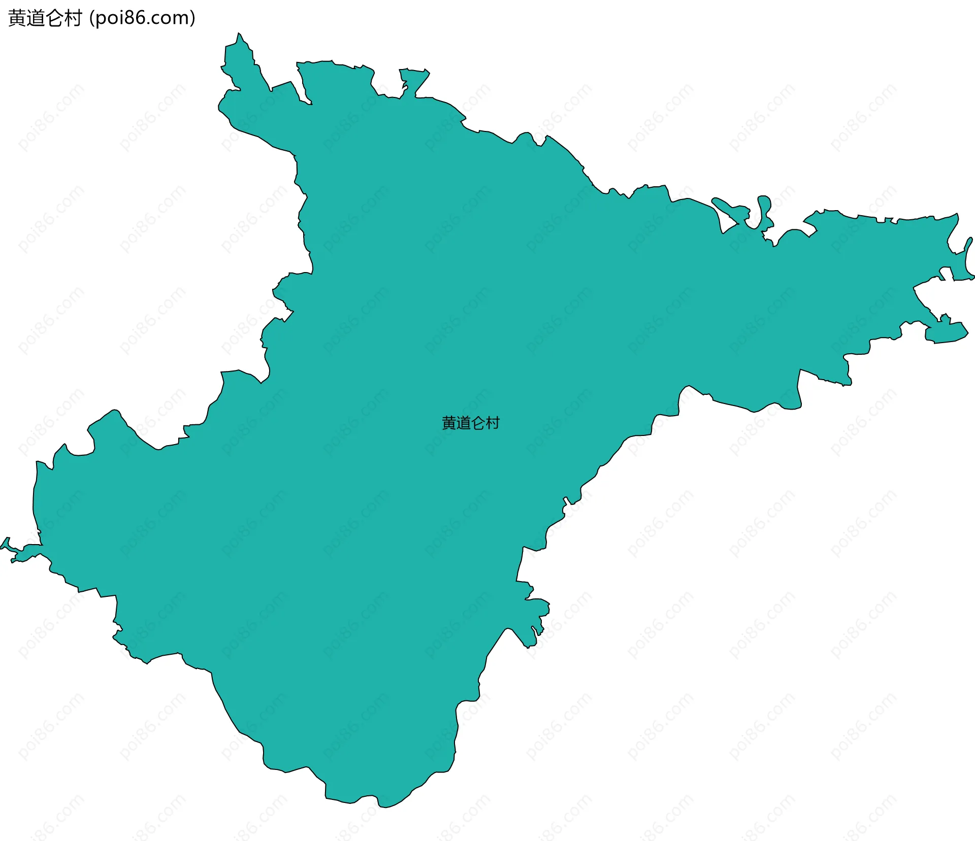 黄道仑村边界地图