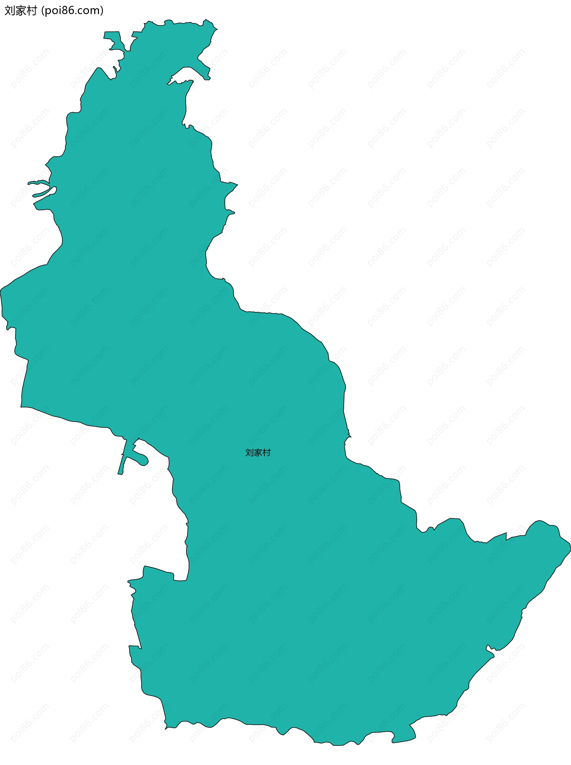 刘家村边界地图