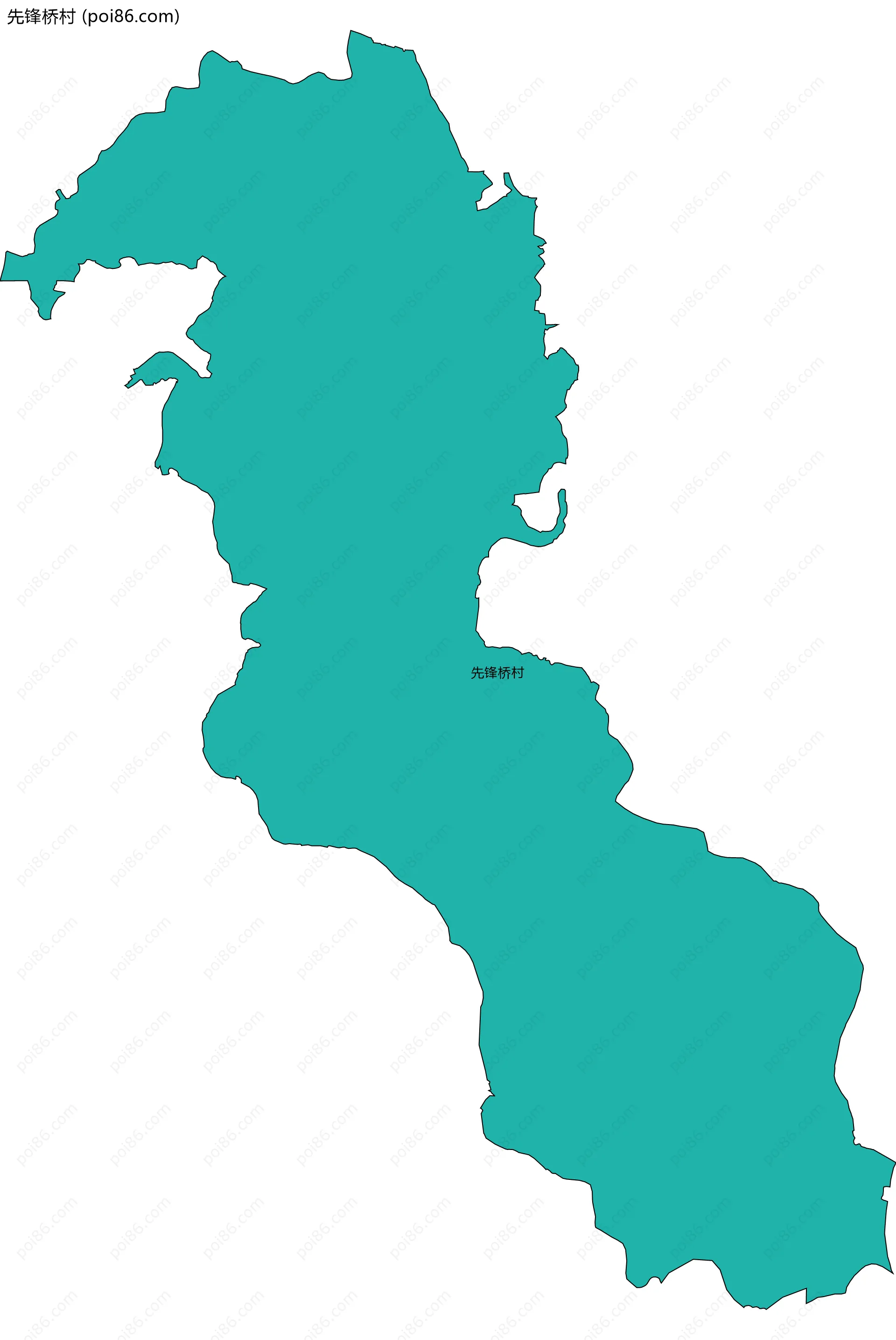 先锋桥村边界地图