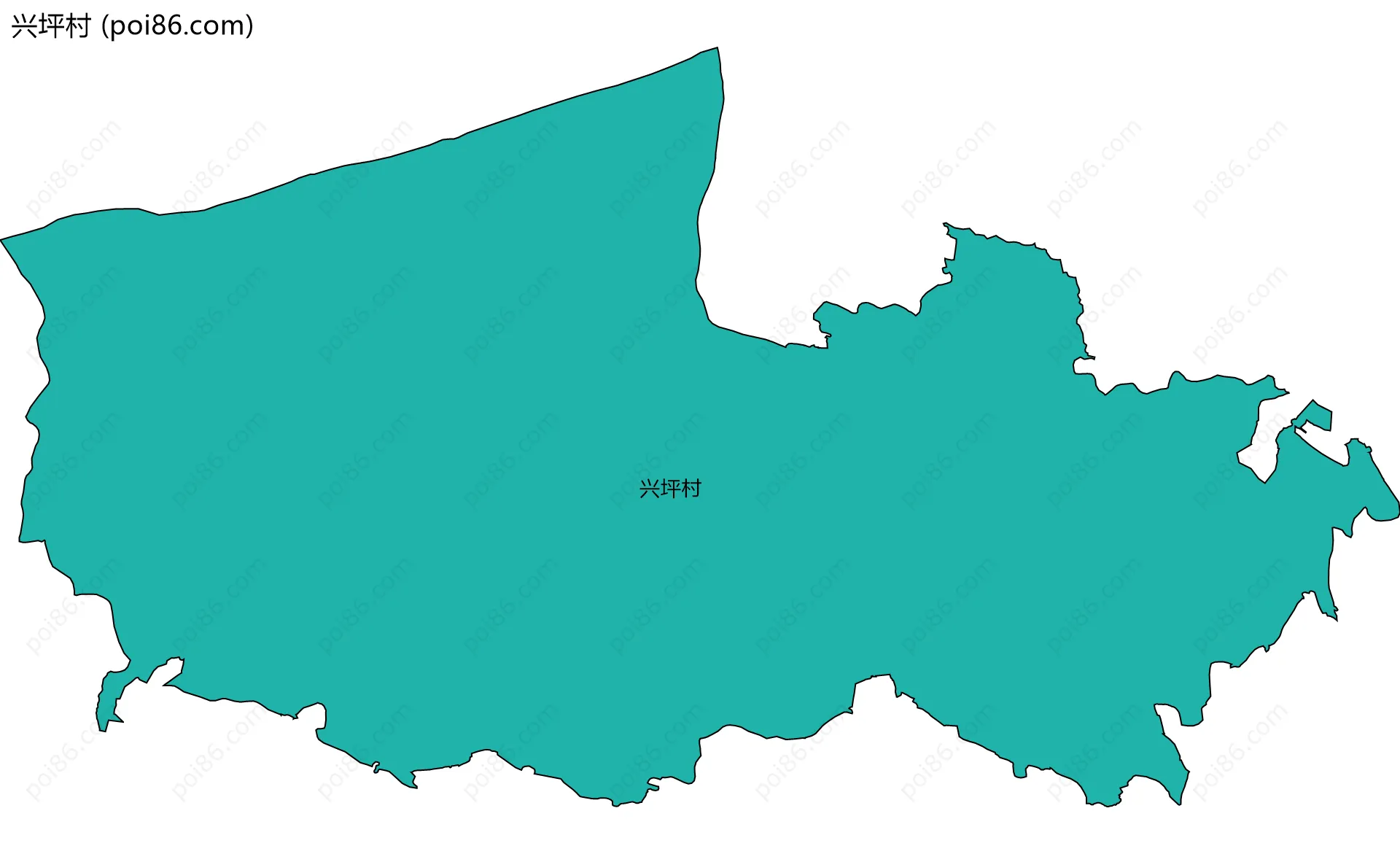 兴坪村边界地图