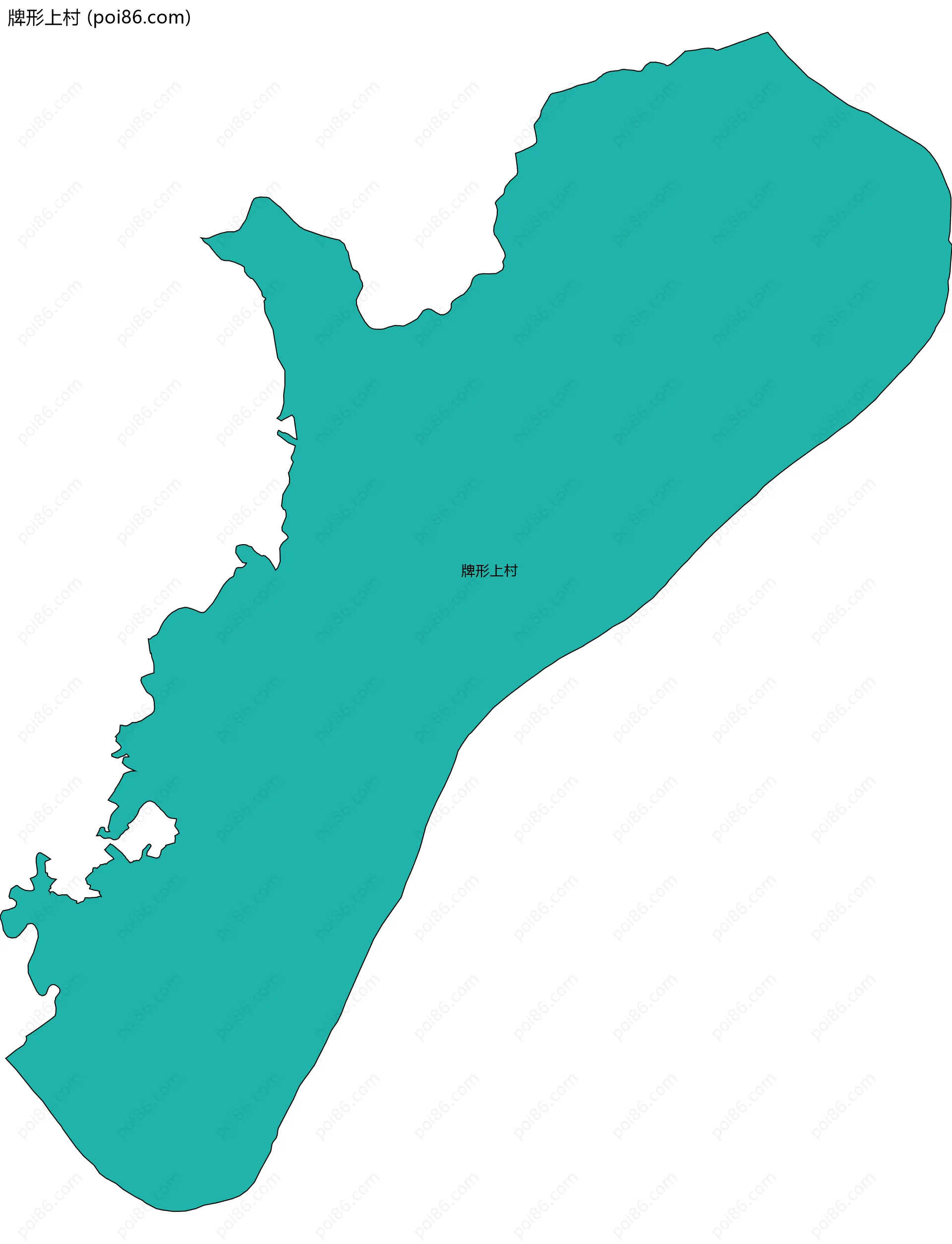 牌形上村边界地图