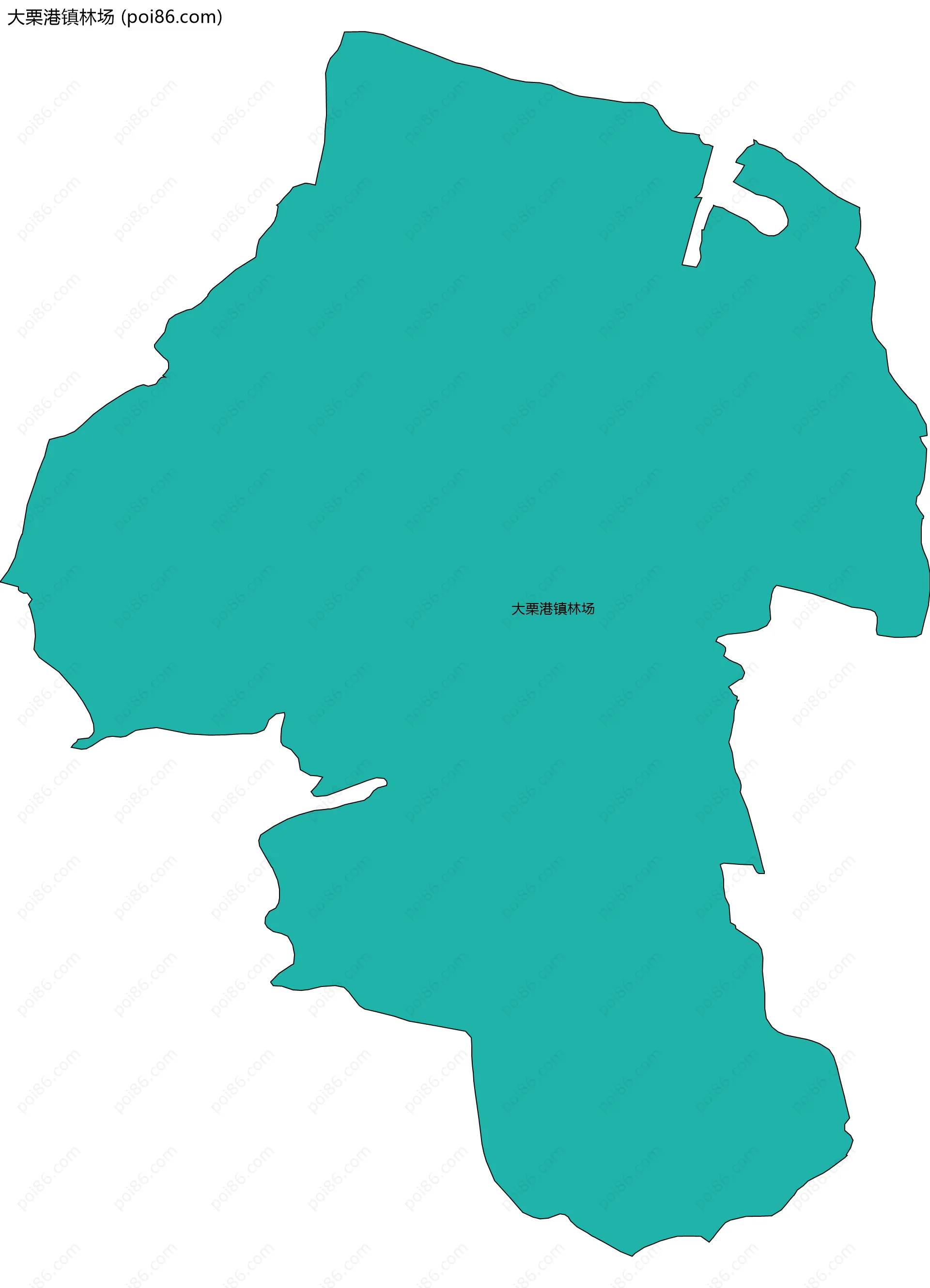 大栗港镇林场边界地图