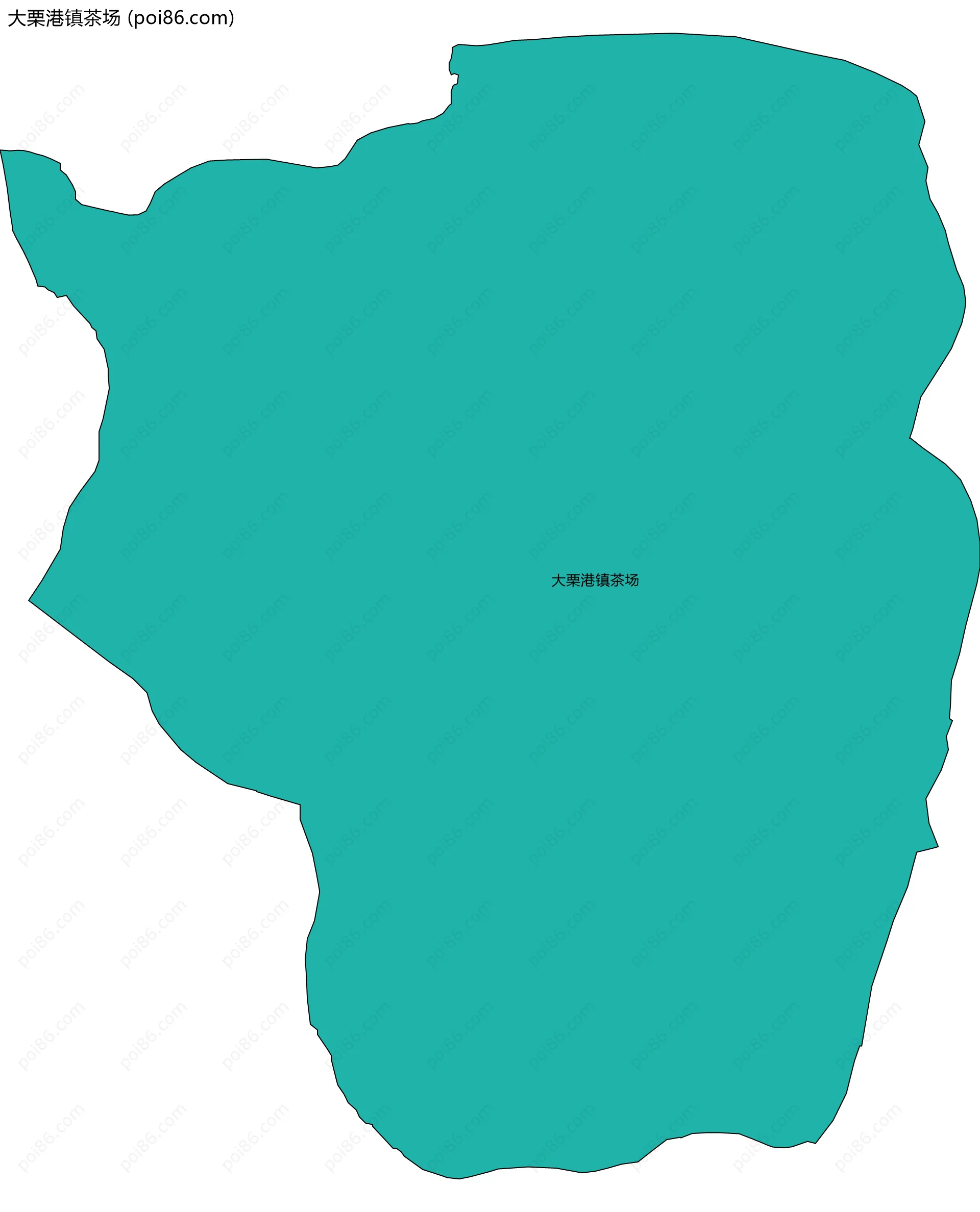 大栗港镇茶场边界地图