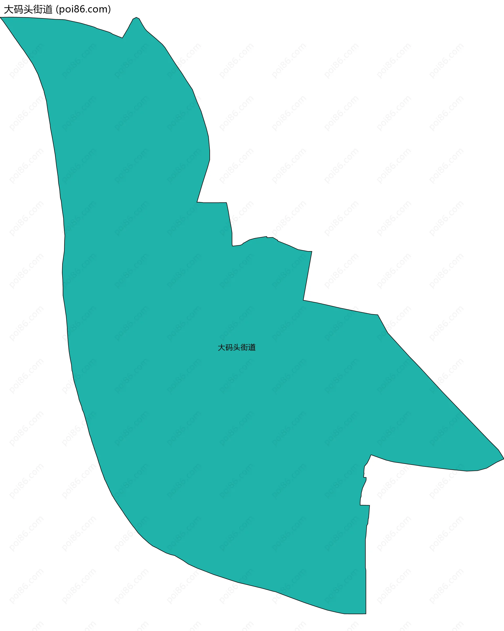 大码头街道边界地图
