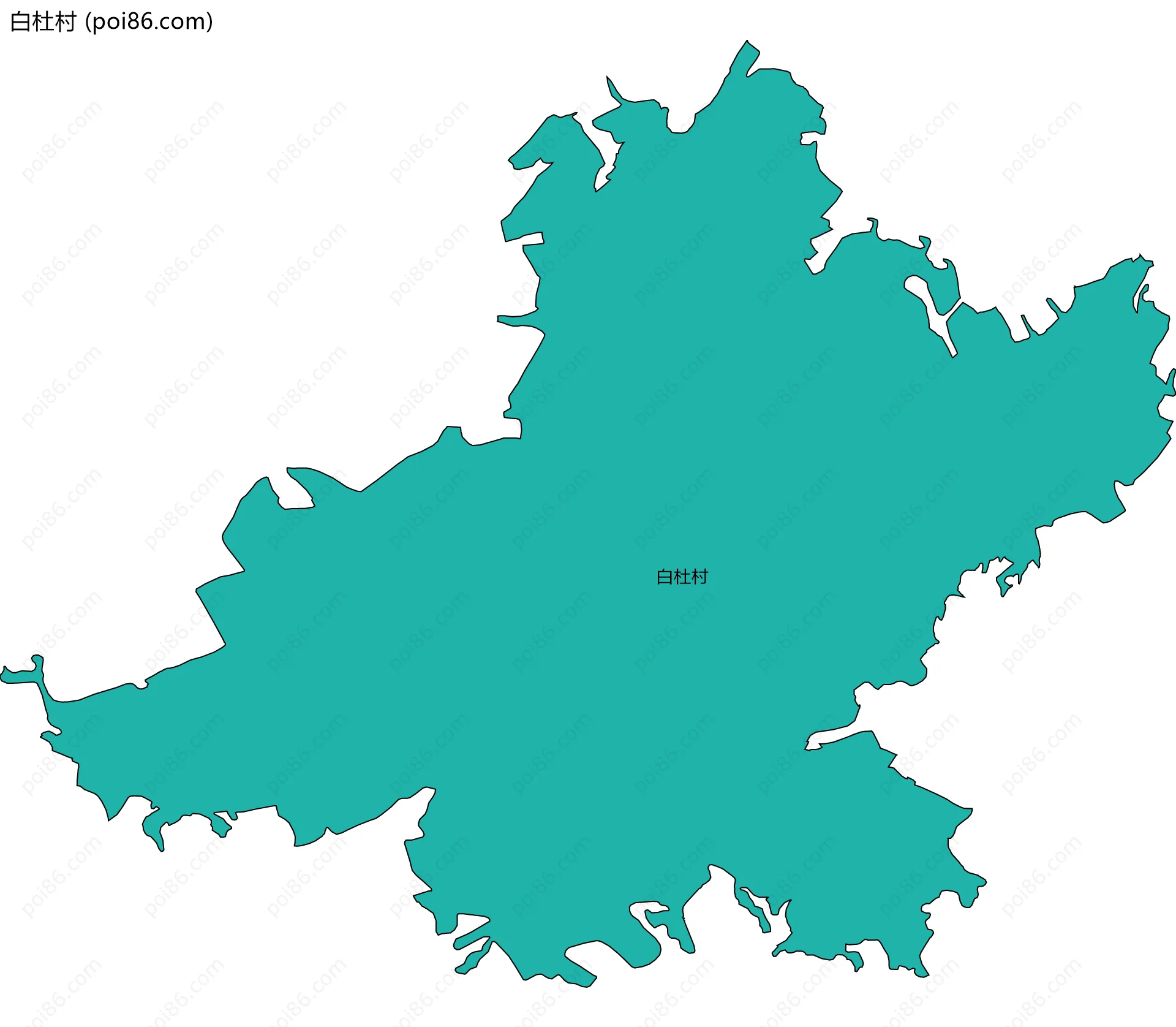 白杜村边界地图