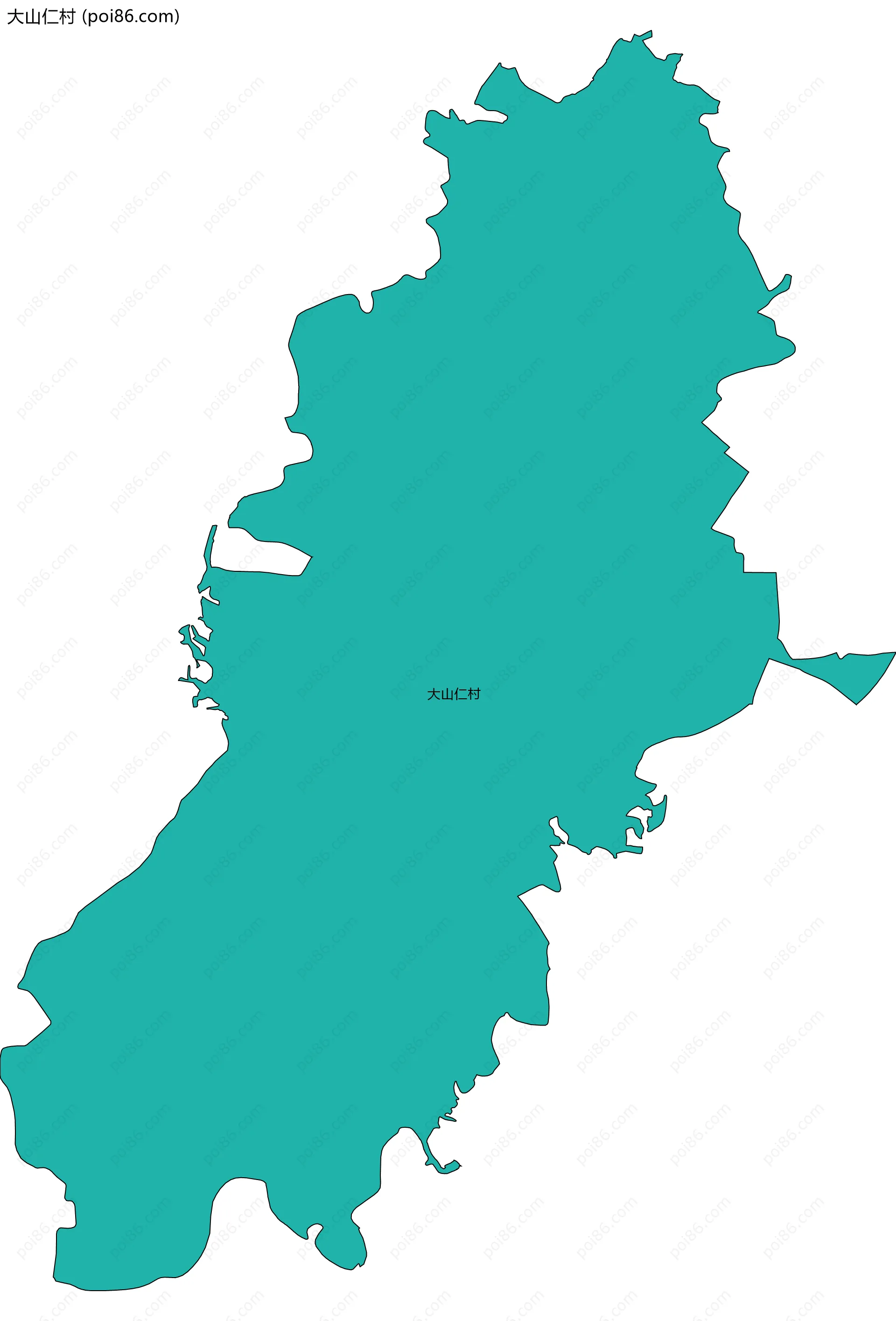 大山仁村边界地图