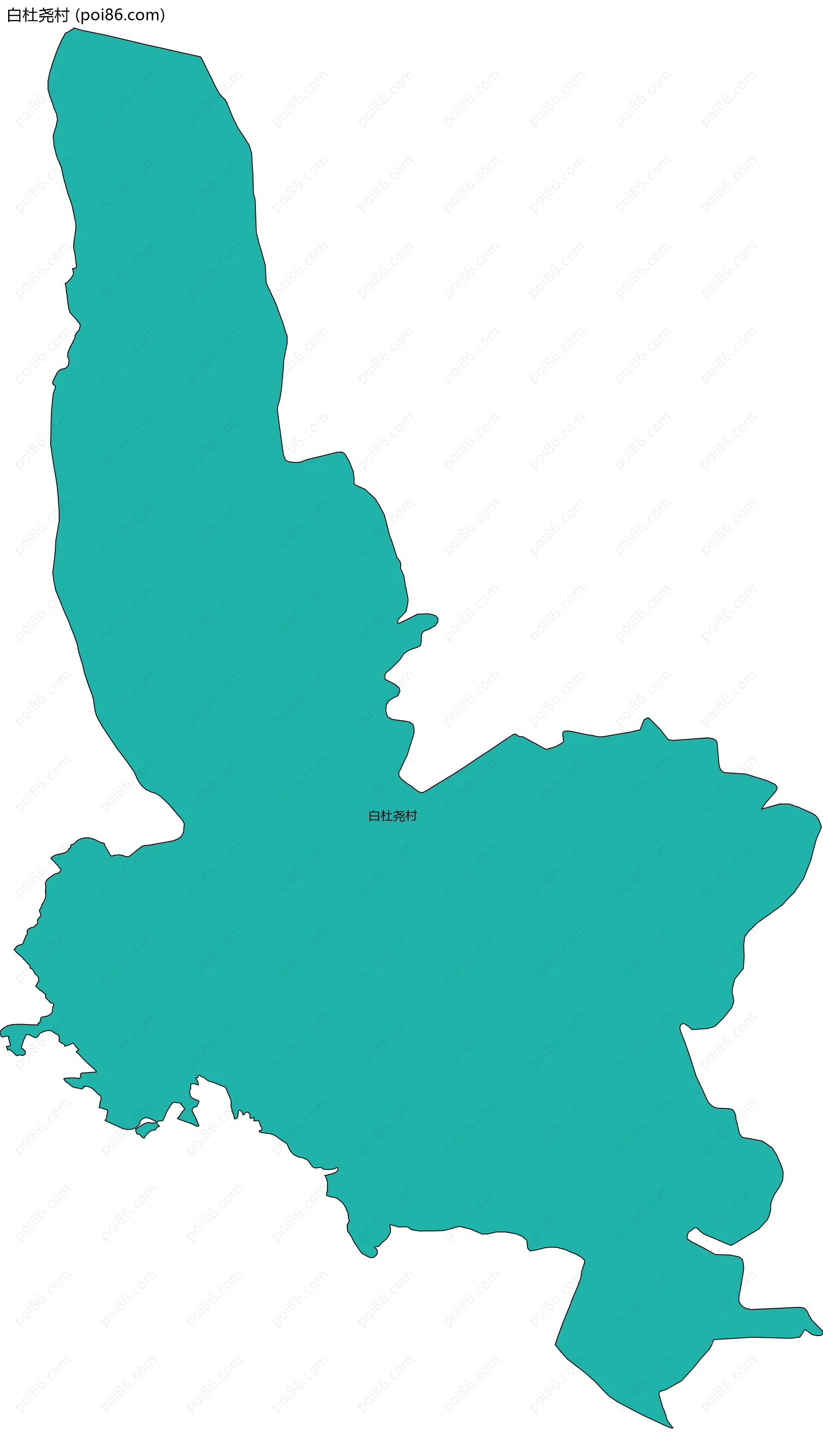 白杜尧村边界地图