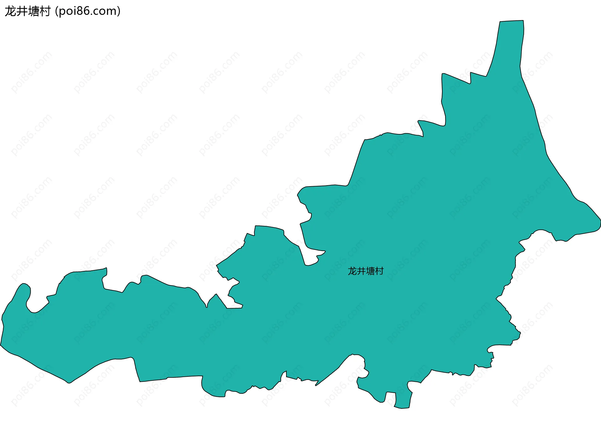 龙井塘村边界地图