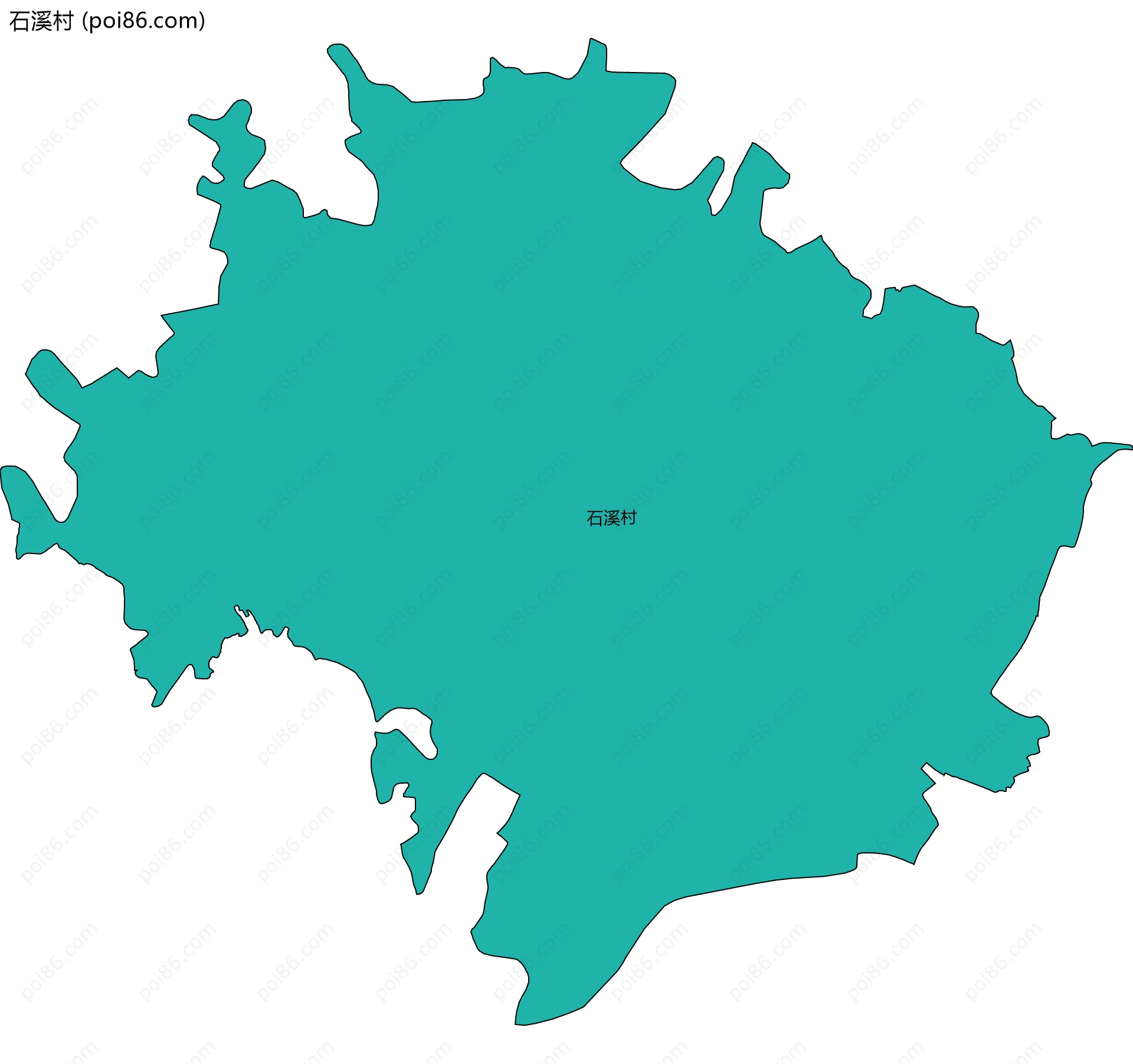 石溪村边界地图