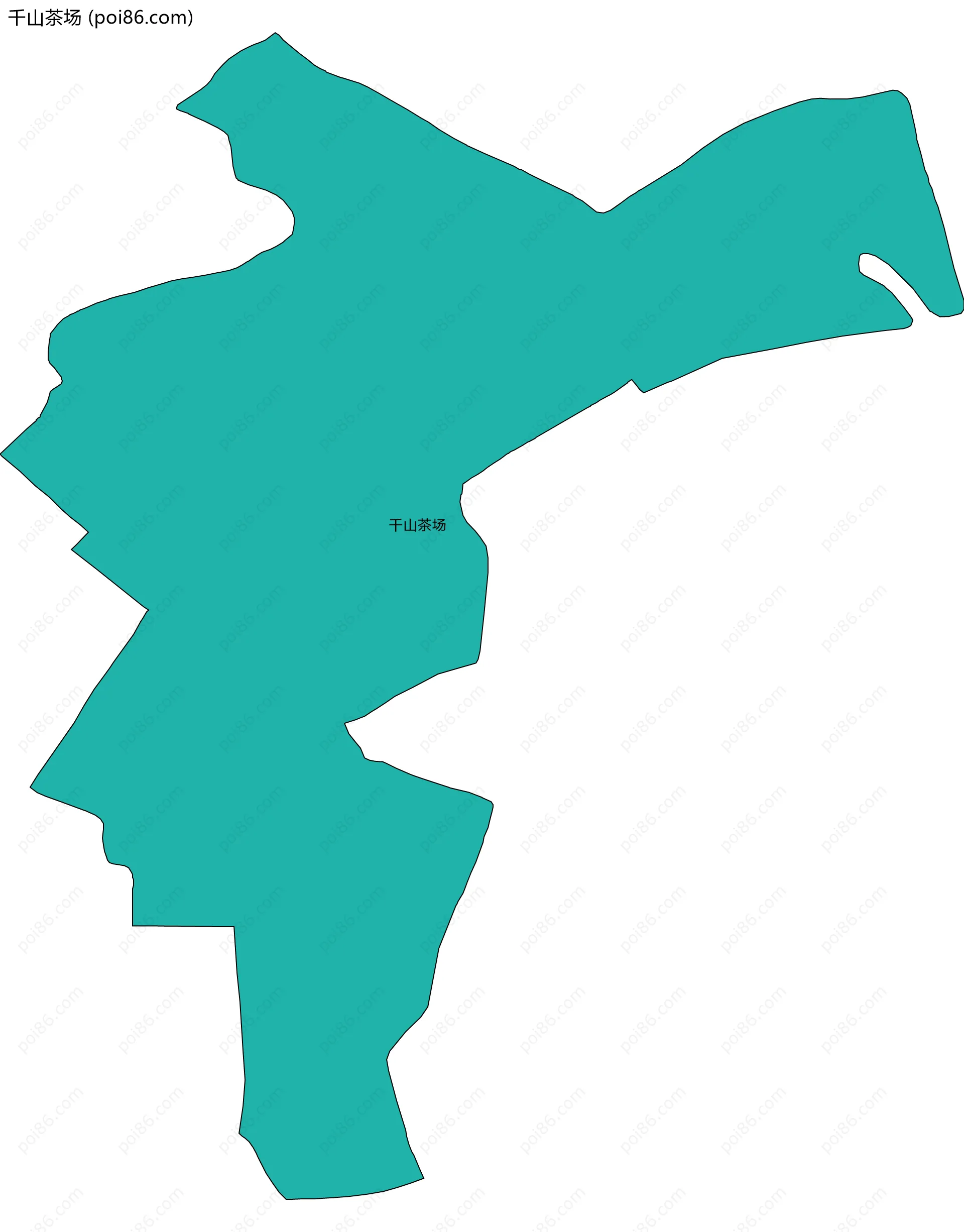 千山茶场边界地图