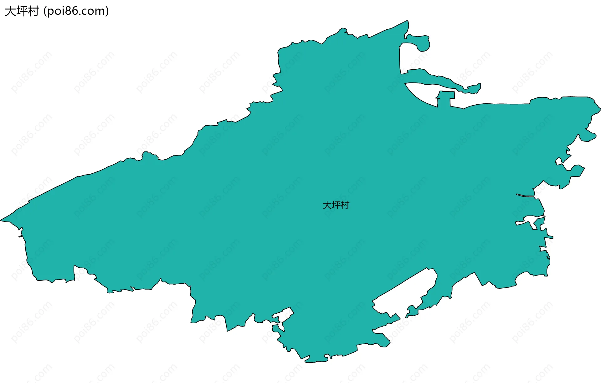 大坪村边界地图