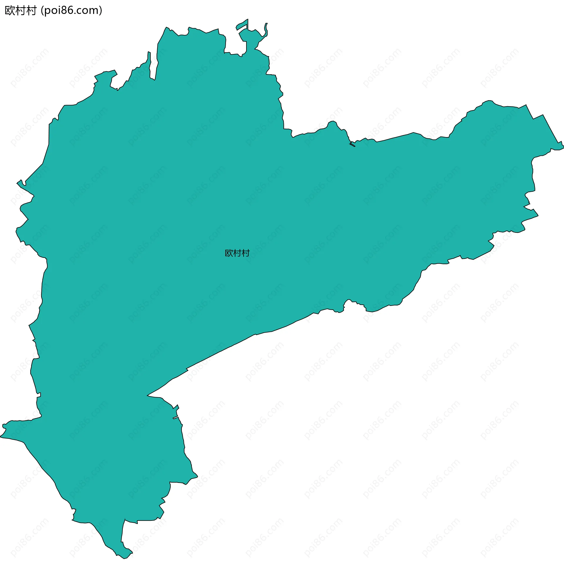 欧村村边界地图