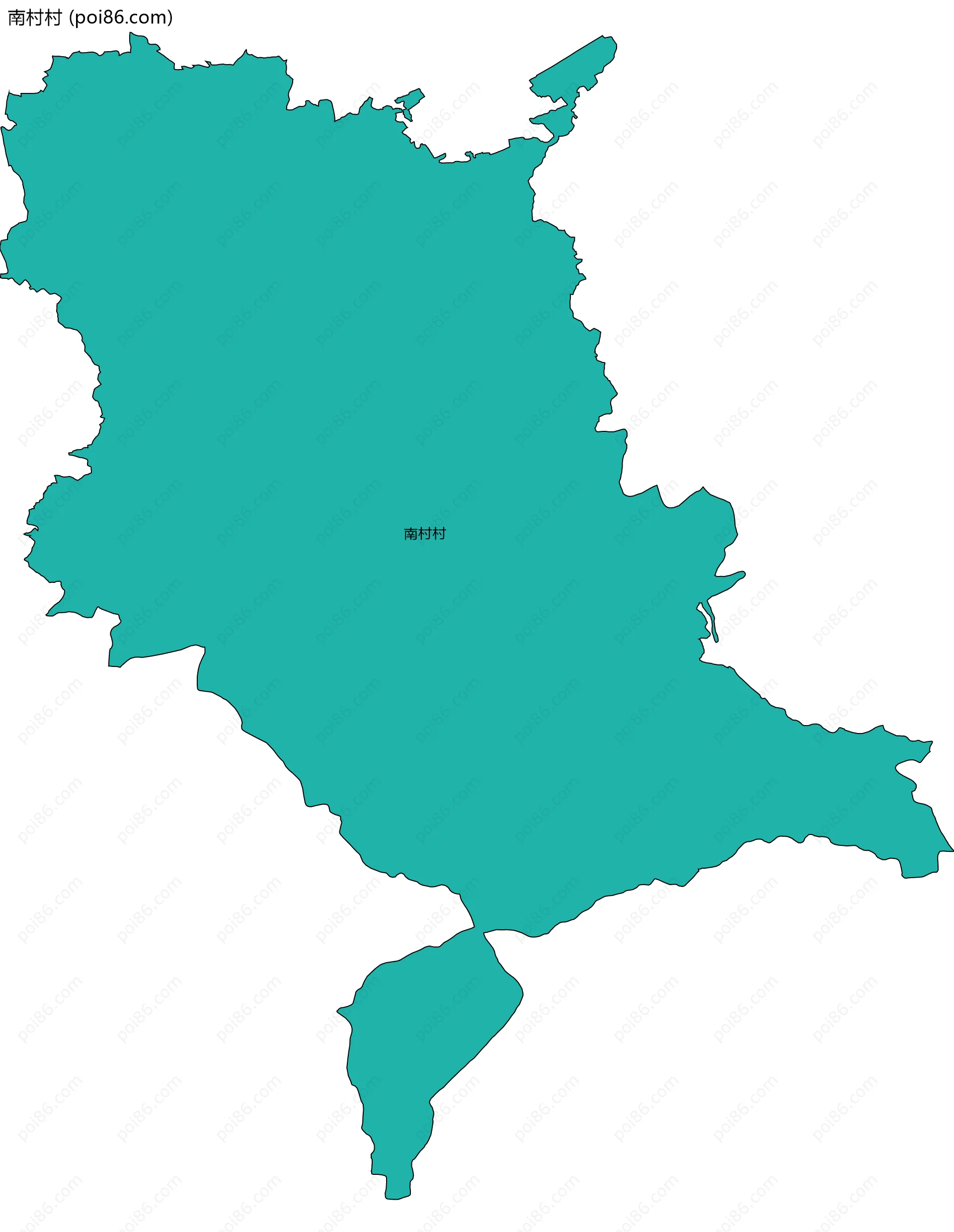 南村村边界地图