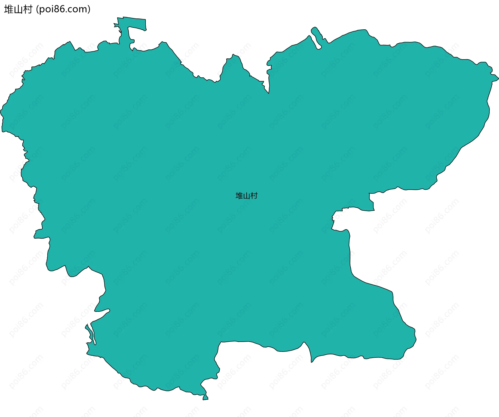 堆山村边界地图