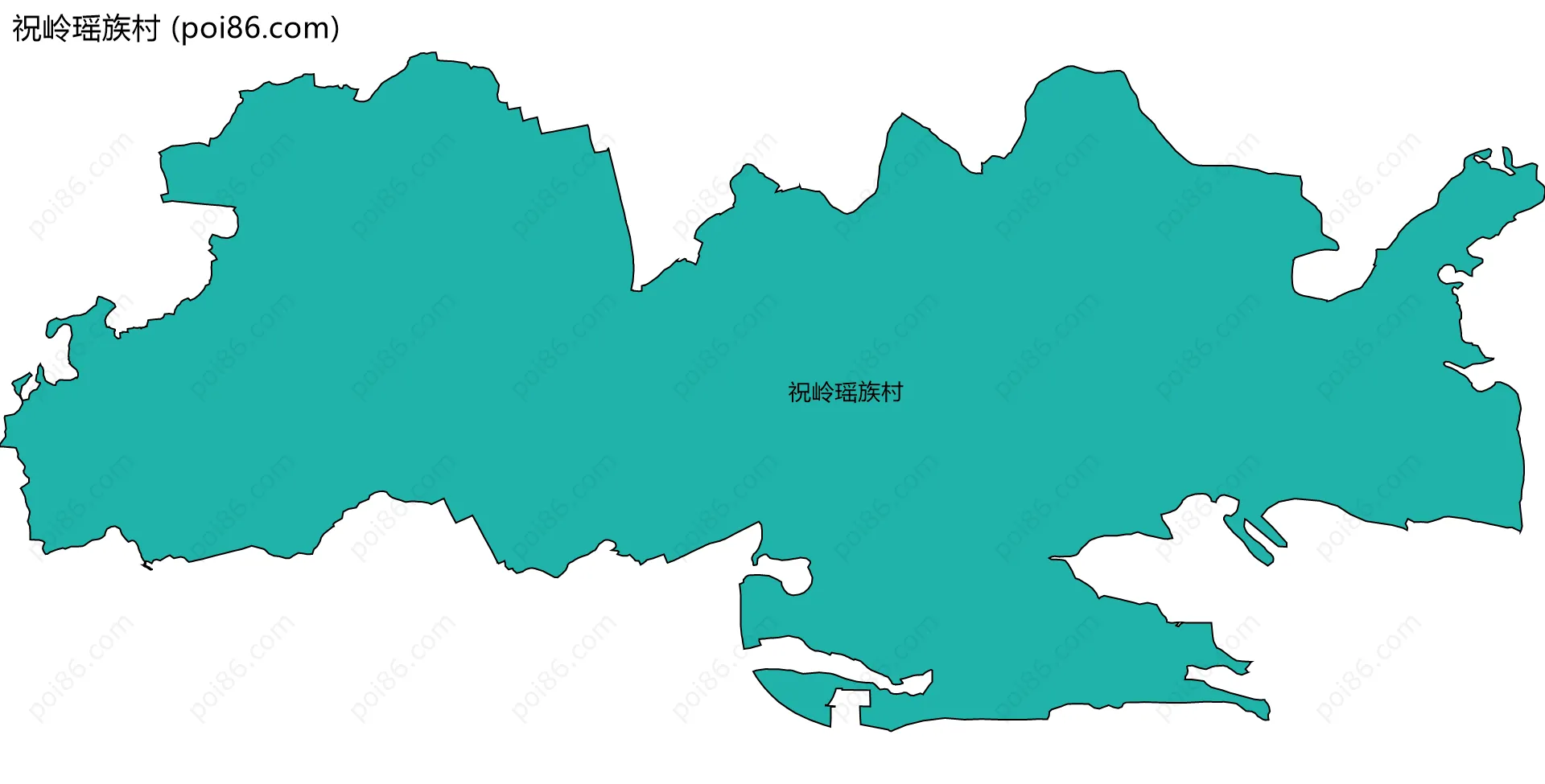 祝岭瑶族村边界地图