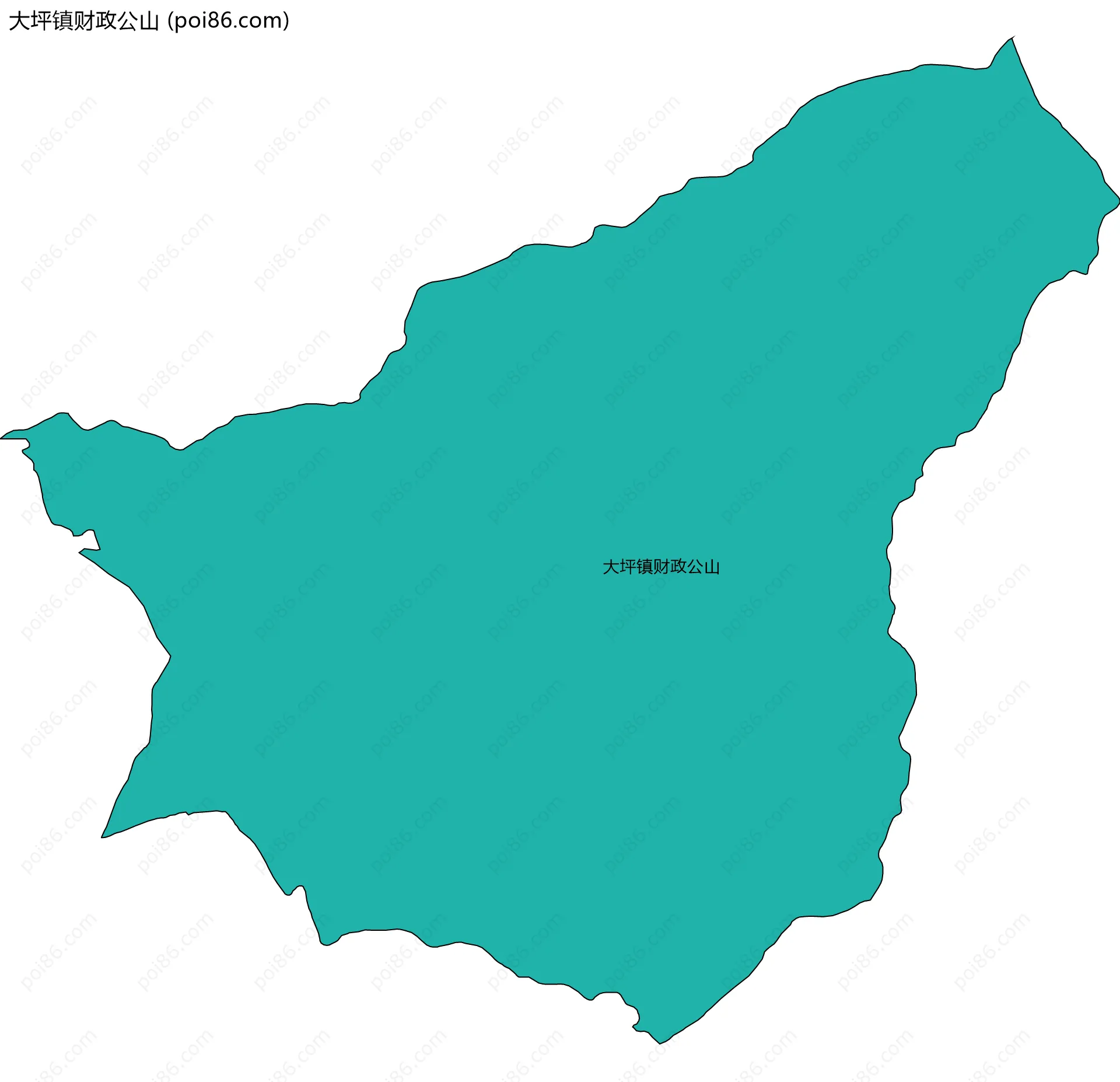 大坪镇财政公山边界地图