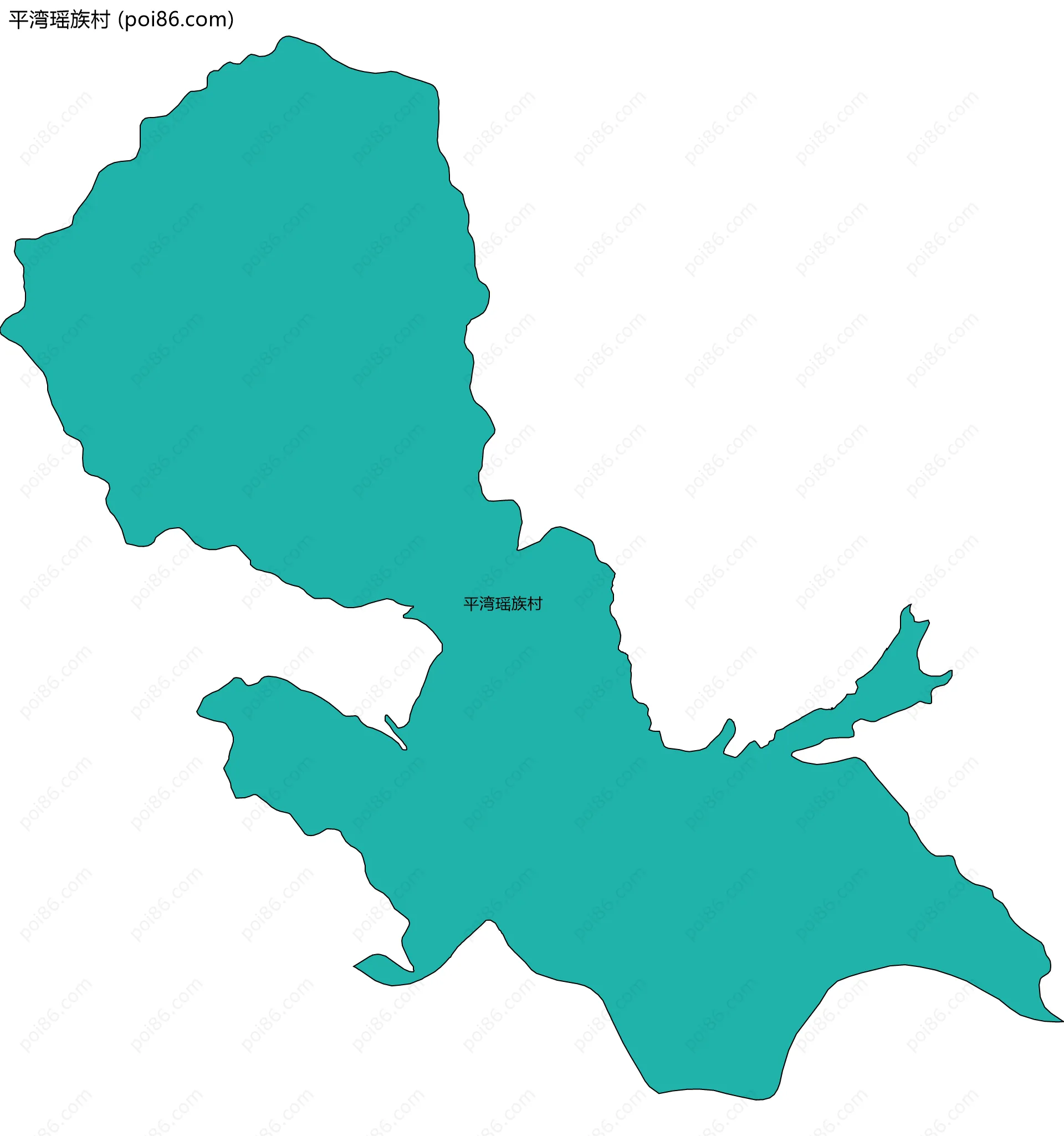 平湾瑶族村边界地图