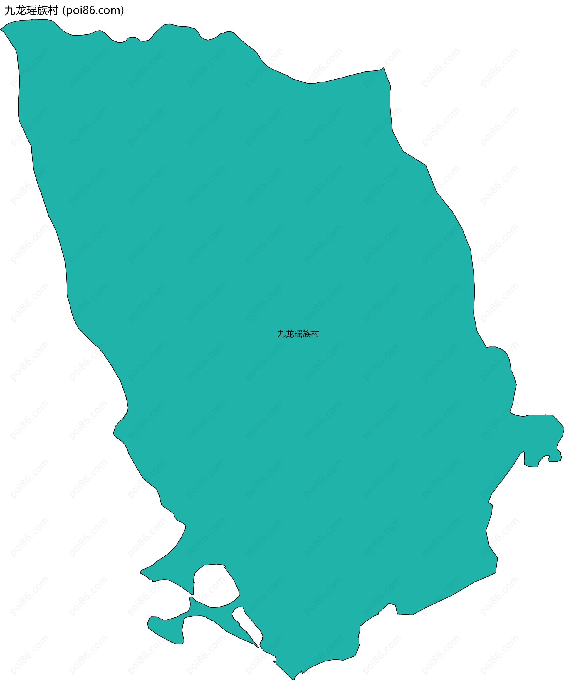 九龙瑶族村边界地图