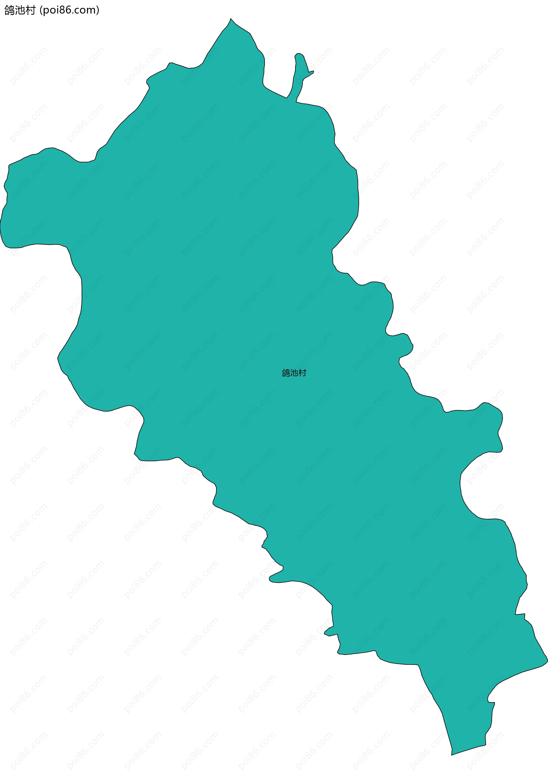 鸽池村边界地图